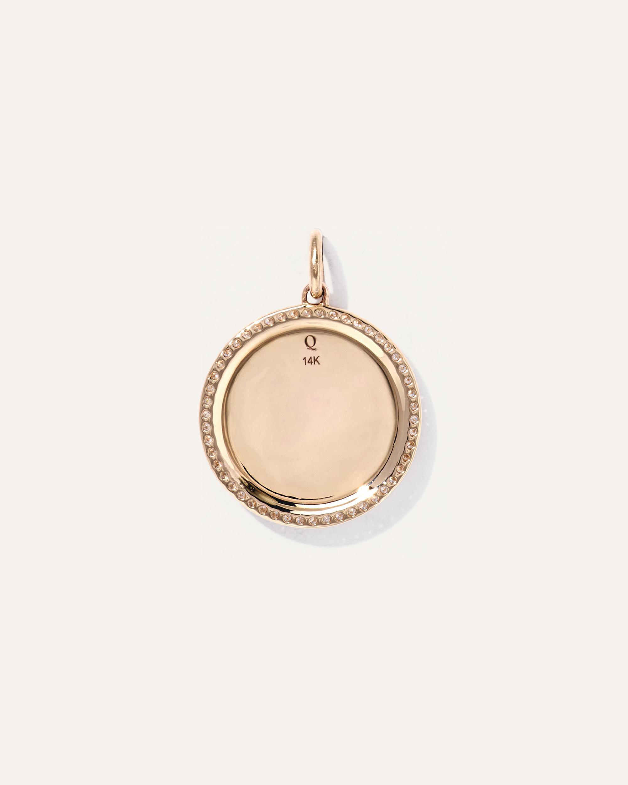 Quince | Women's 14K Gold Pave Zodiac Medallion Charm Product Image