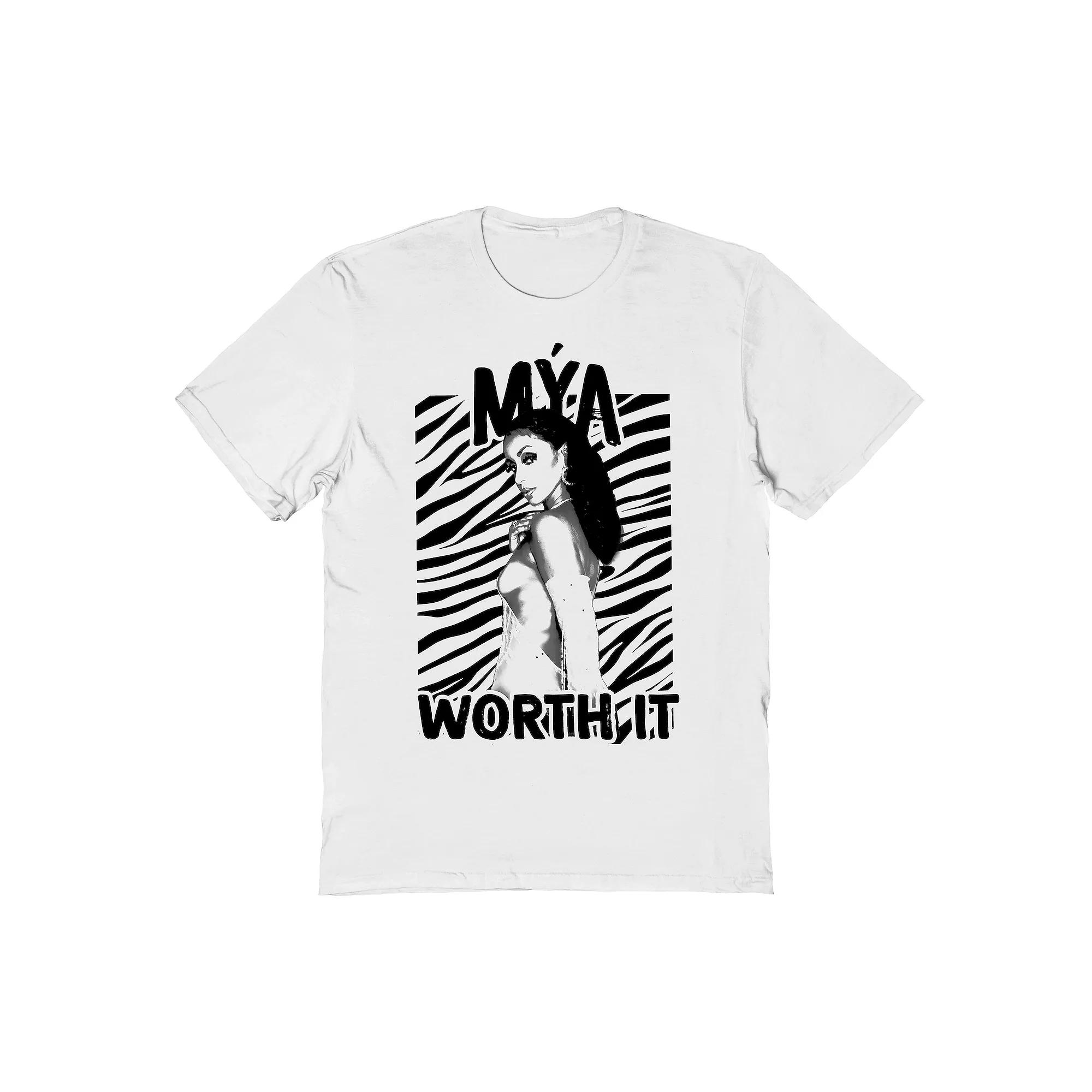 Men's Worth It Zebra Print Graphic Tee, Size: Medium, White Product Image