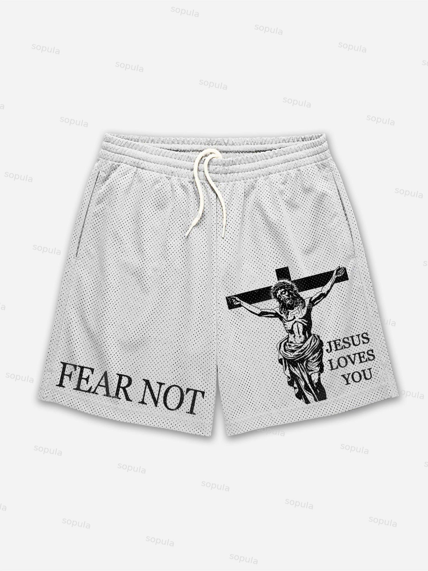 Fear Not God Print Mesh Shorts Product Image