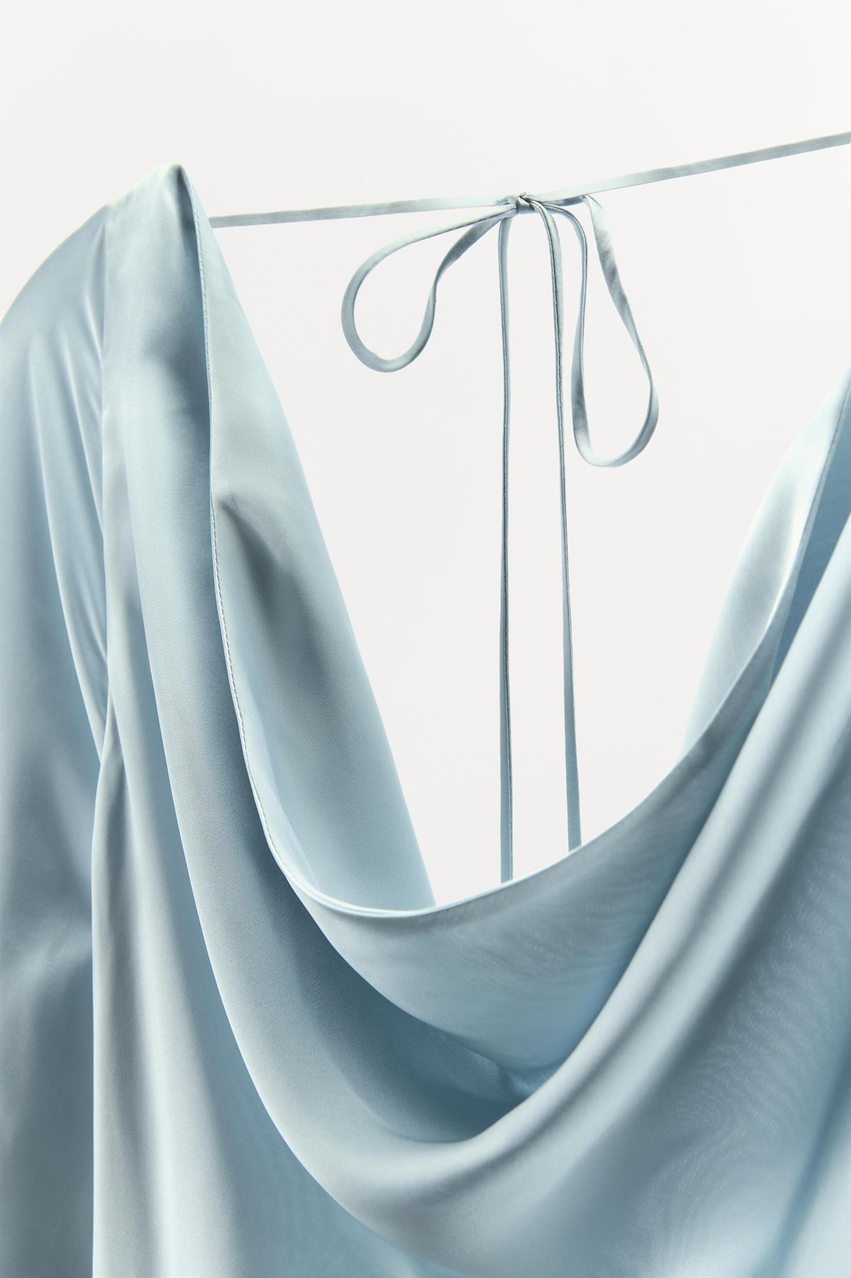 OPEN BACK SATIN EFFECT DRESS Product Image