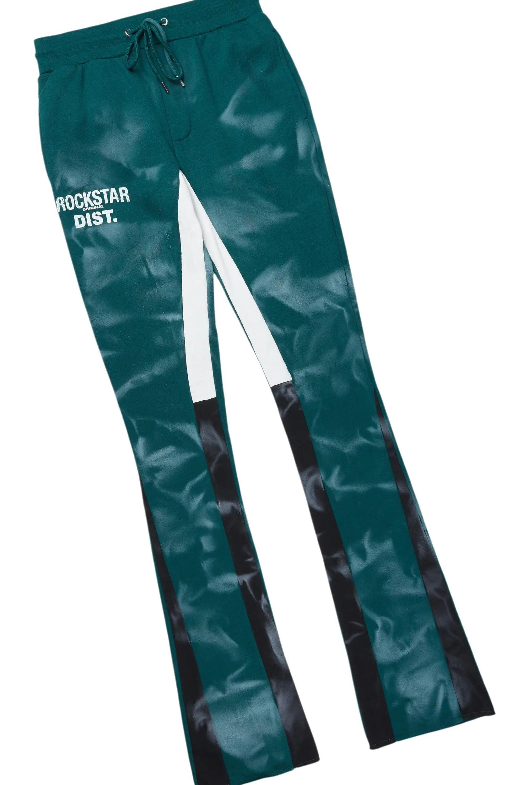 Nelly Dark Green Hoodie Stacked Flare Track Set Male Product Image