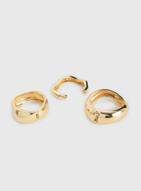 Hot Gossip Cuff Set Gold Product Image