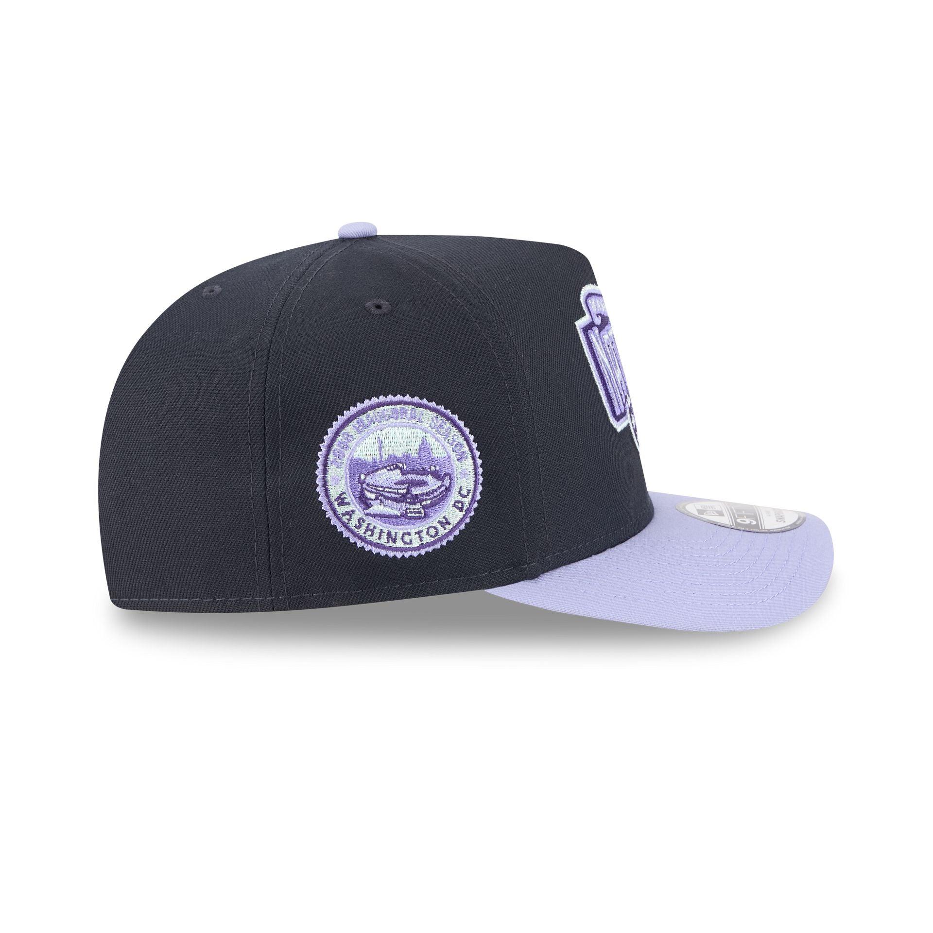 Washington Nationals Navy Lavender 9FIFTY A-Frame Snapback Hat Male Product Image