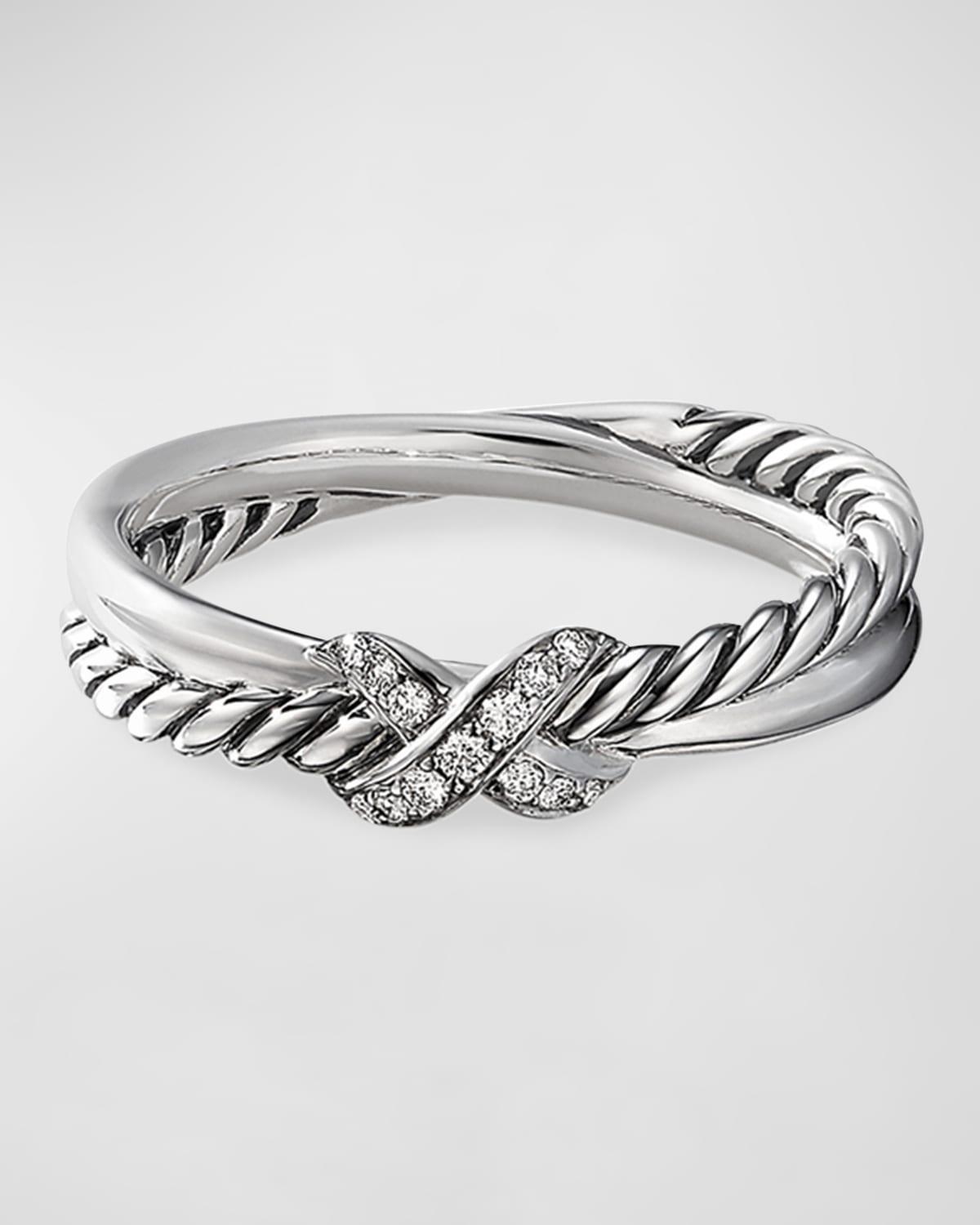 Womens Petite X Ring in Sterling Silver Product Image