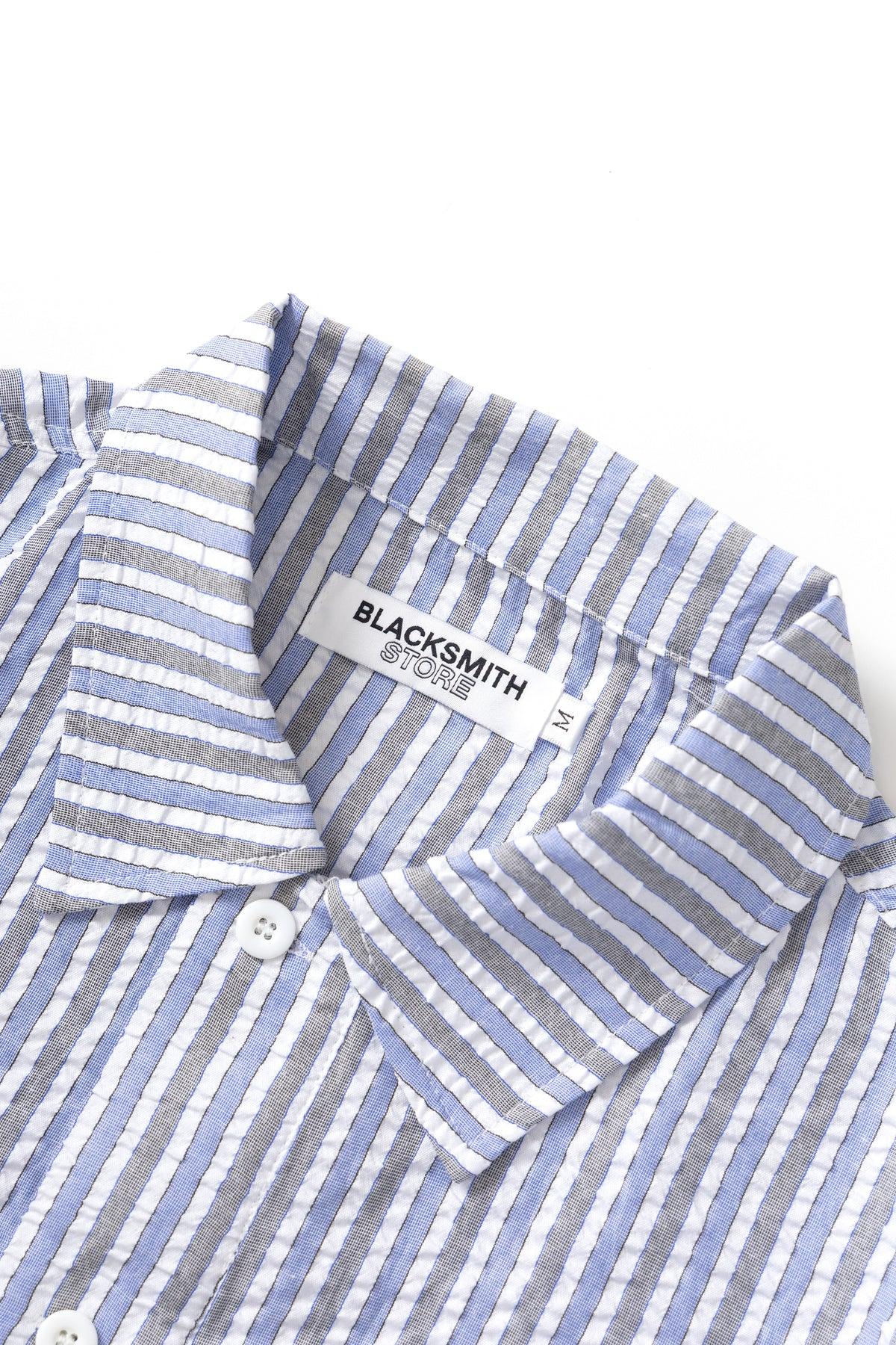 Blacksmith - Striped Military Popover - Blue Product Image