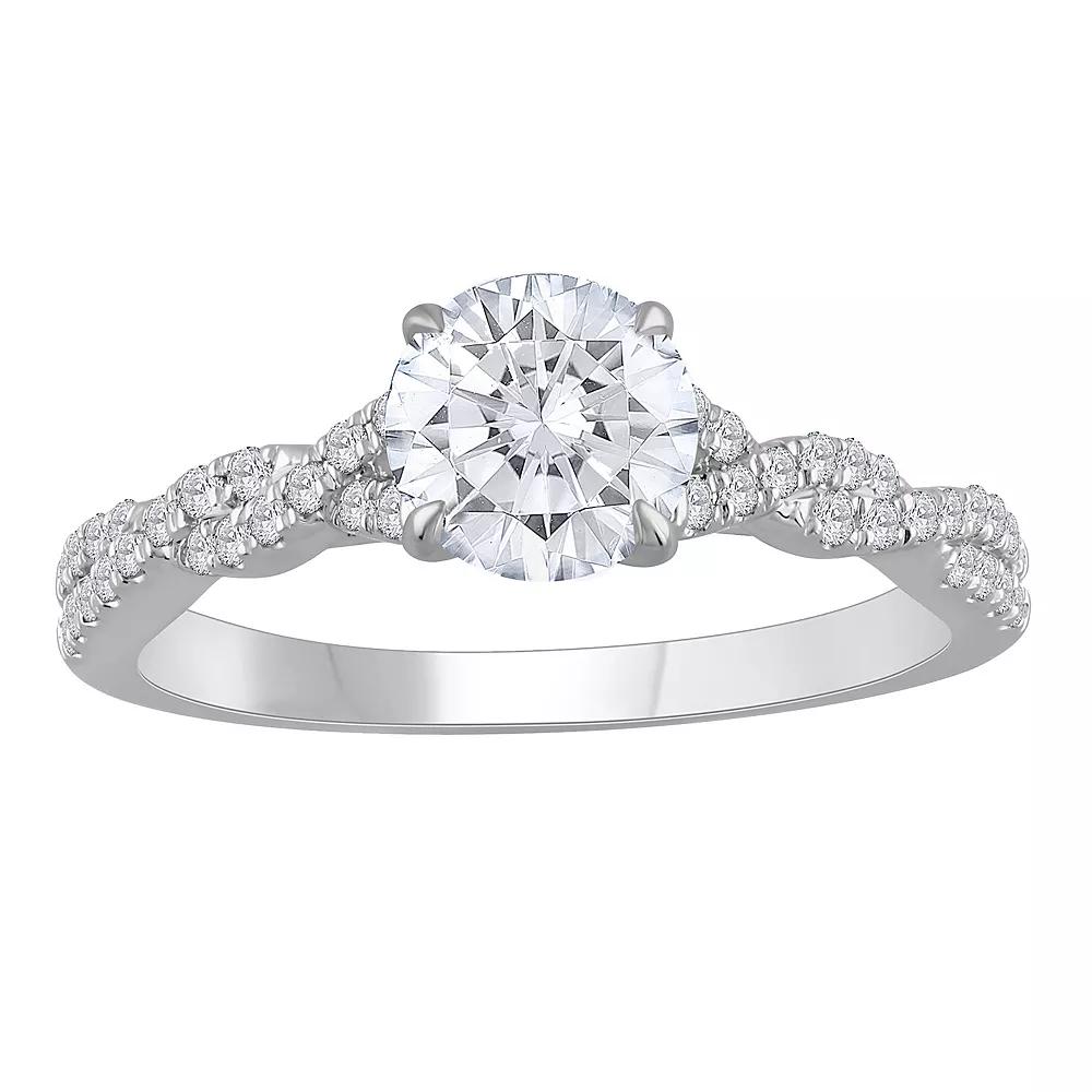 Diamond Medley 14k White Gold 1 1/4 Carat T.W. Lab-Grown Diamond Engagement Ring, Women's, Size: 7, 14k Whgold Product Image