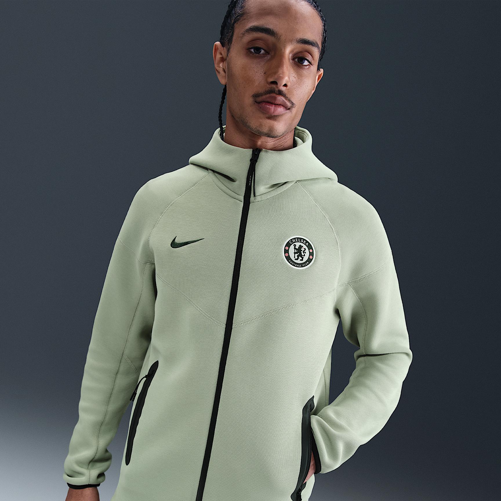Chelsea FC Tech Windrunner Men's Nike Soccer Fleece Full-Zip Hoodie Product Image