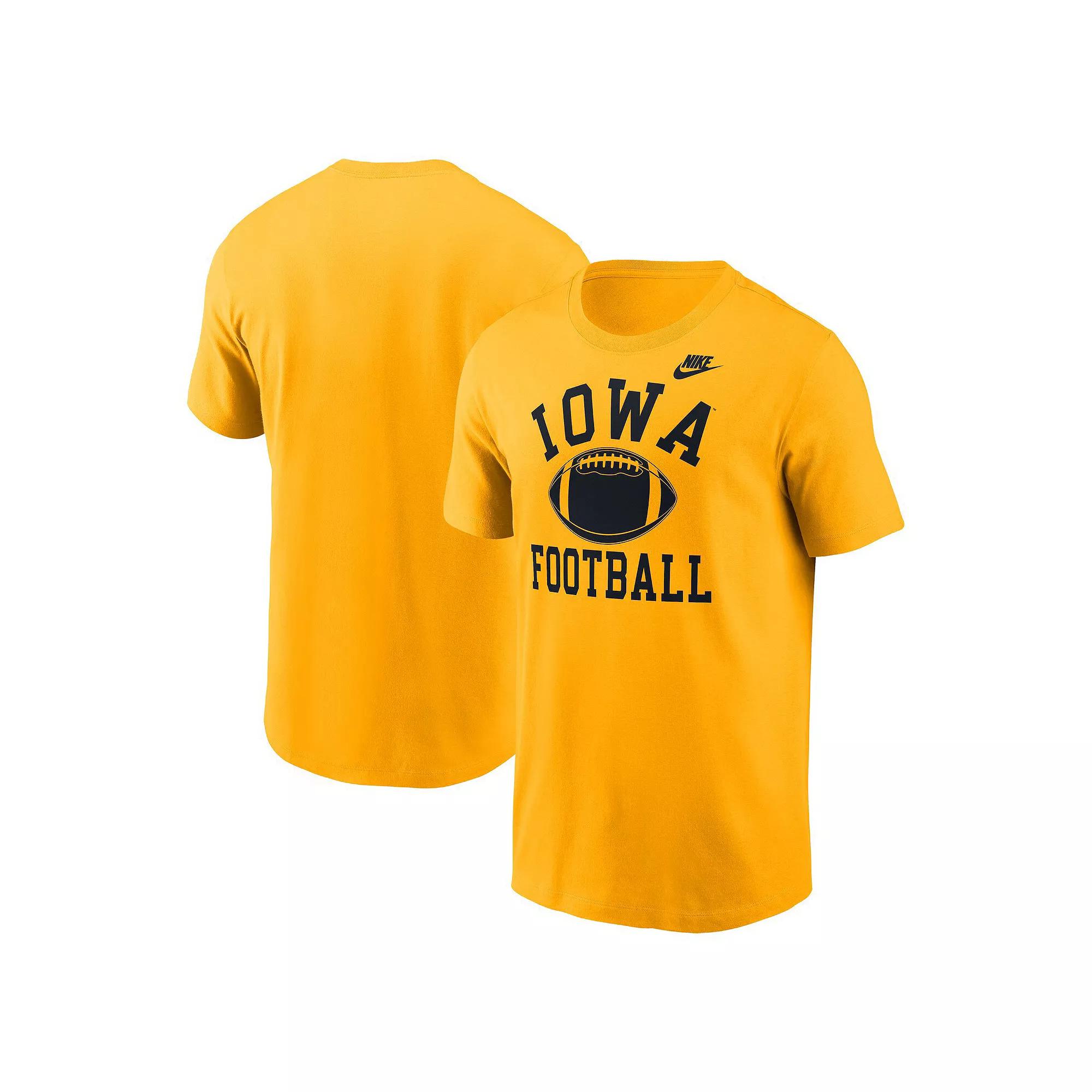 Men's Nike Gold Iowa Hawkeyes Legacy Football Icon T-Shirt, Size: Small Product Image
