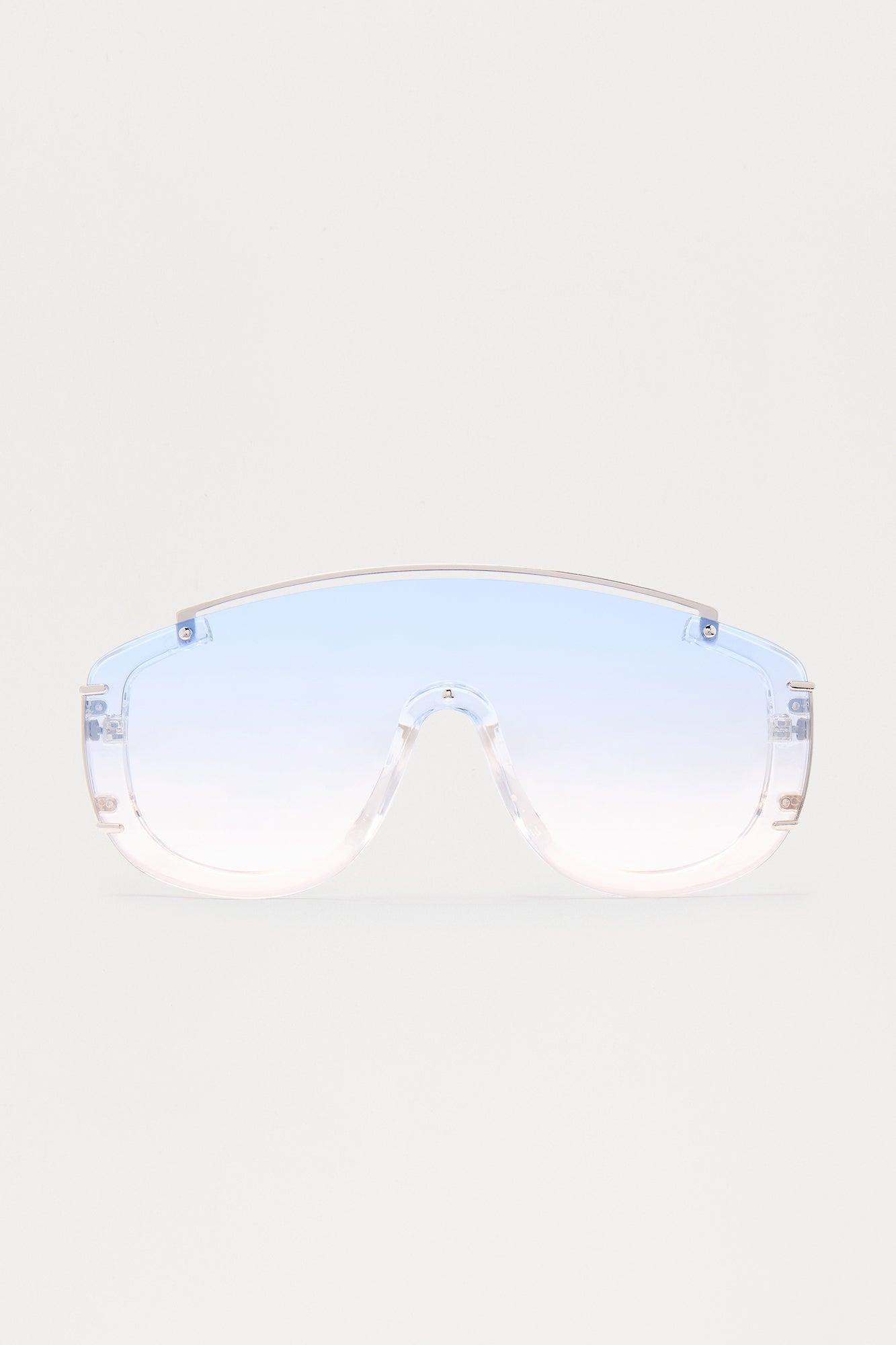 Evening Drive Shield Sunglasses - Silver Female Product Image