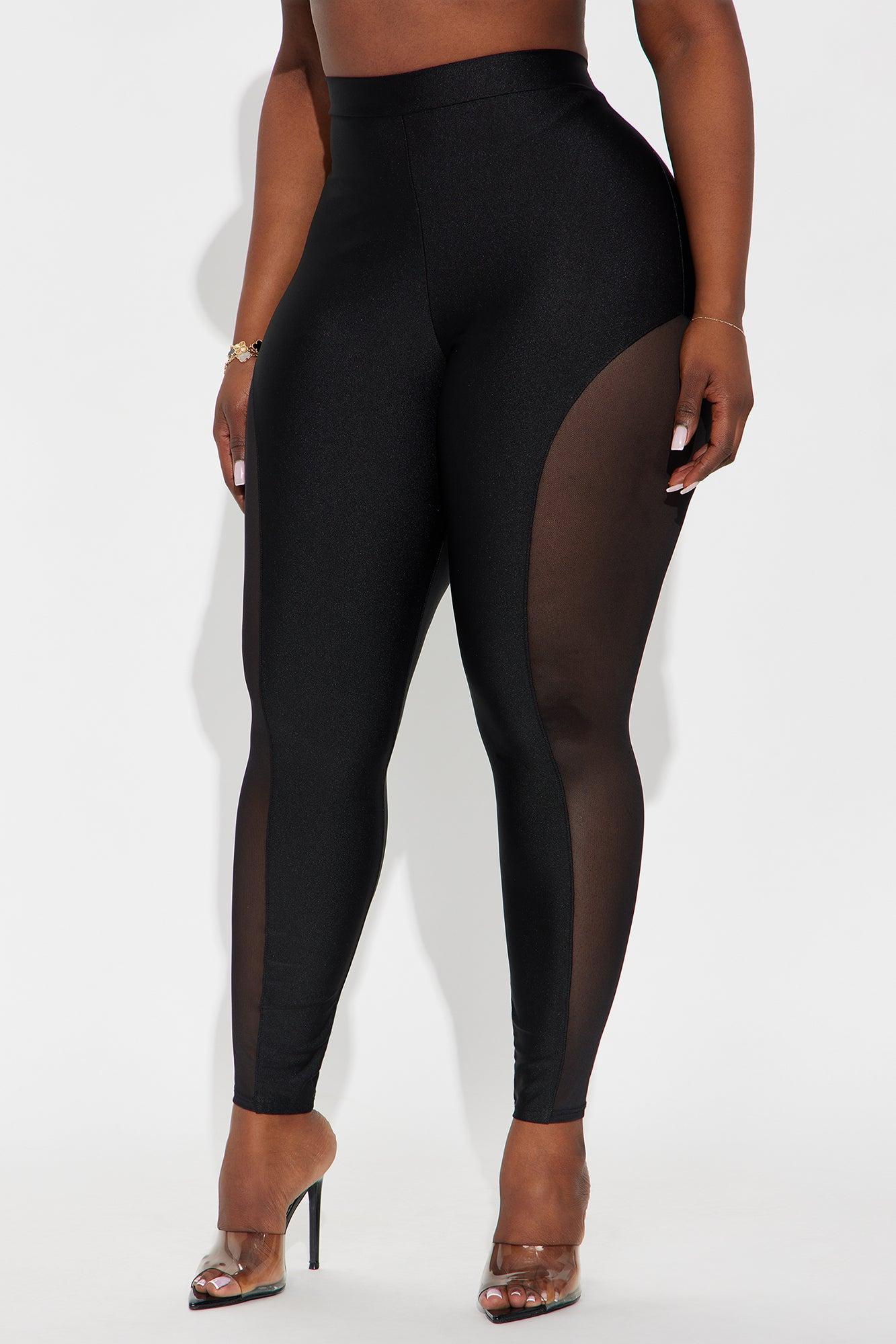 Bea High Rise Mesh Cut Out Legging - Black Female Product Image