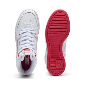 PUMA CA Pro Mid NYC Running Laps Women's Sneakers in White/Club Red/Gum Product Image