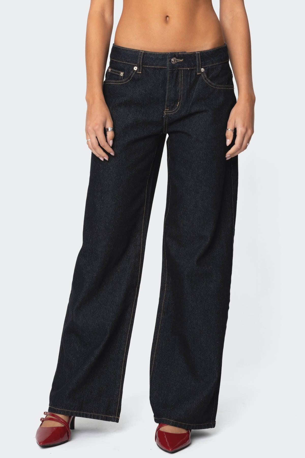 Raelynn Washed Low Rise Baggy Jeans Product Image