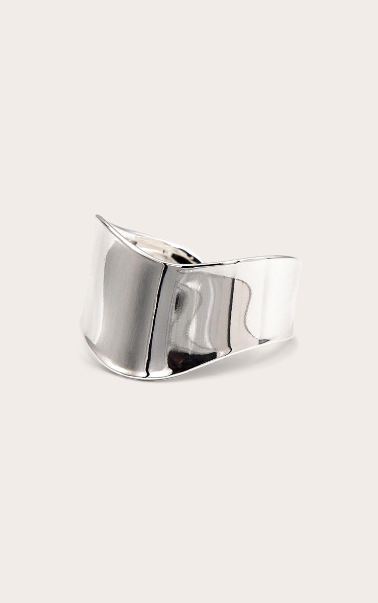 Silver Angled Asymmetric Cuff Product Image