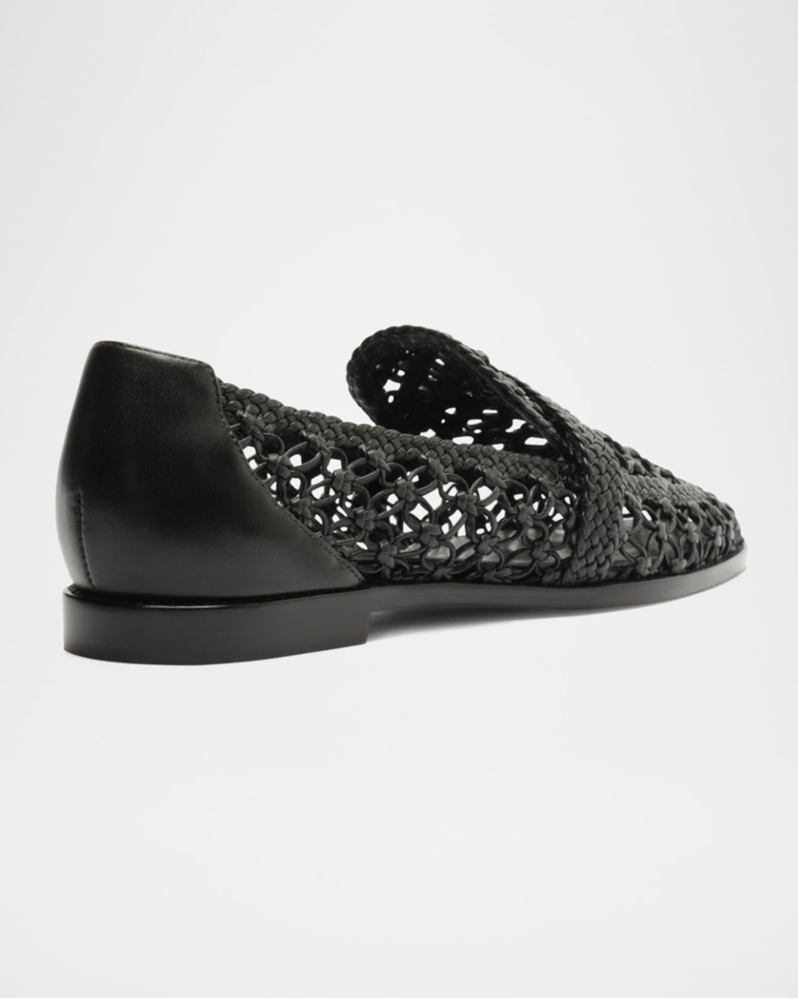 Jane Woven Leather Loafers Product Image