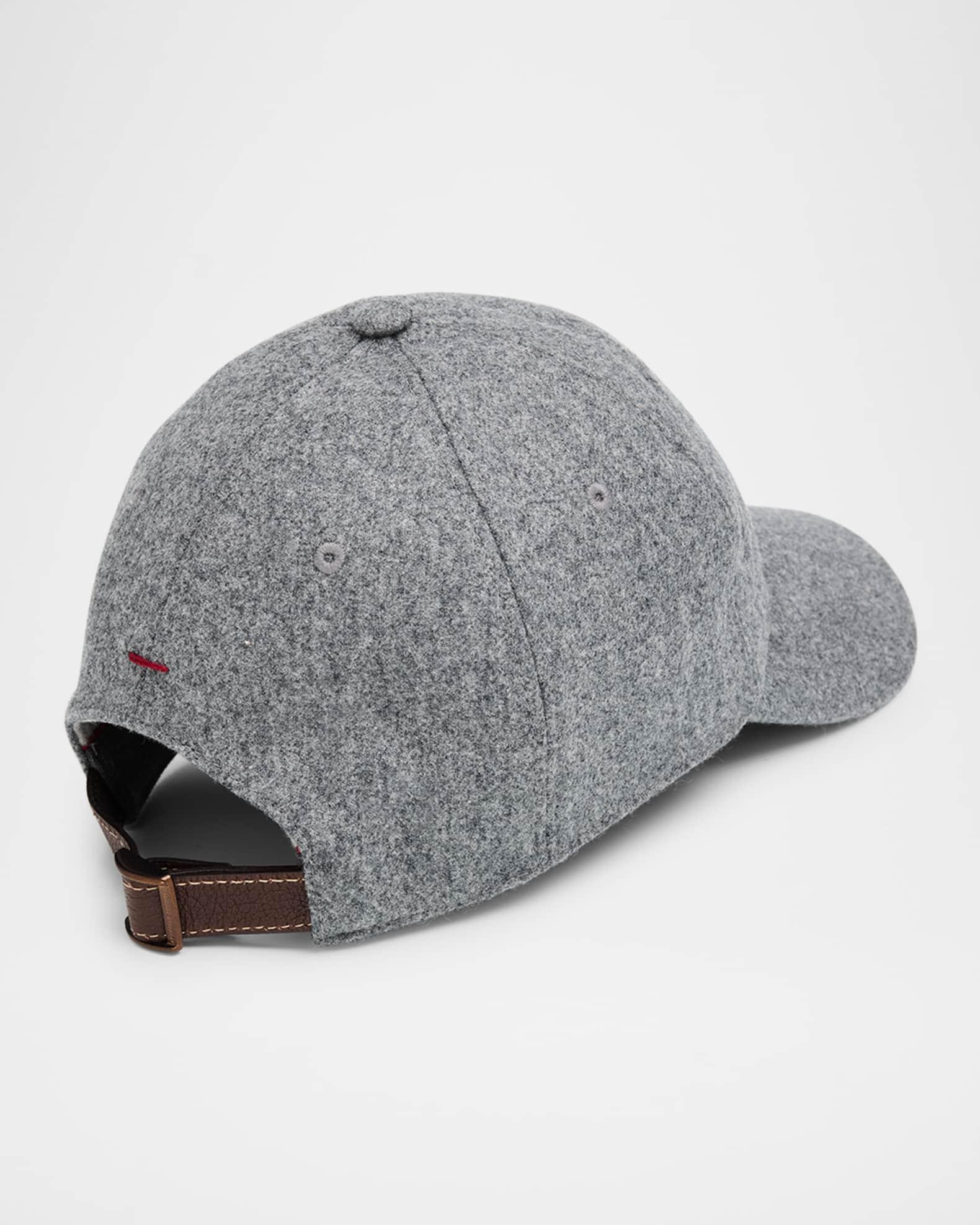Men's Cashmere Baseball Cap with Logo Product Image