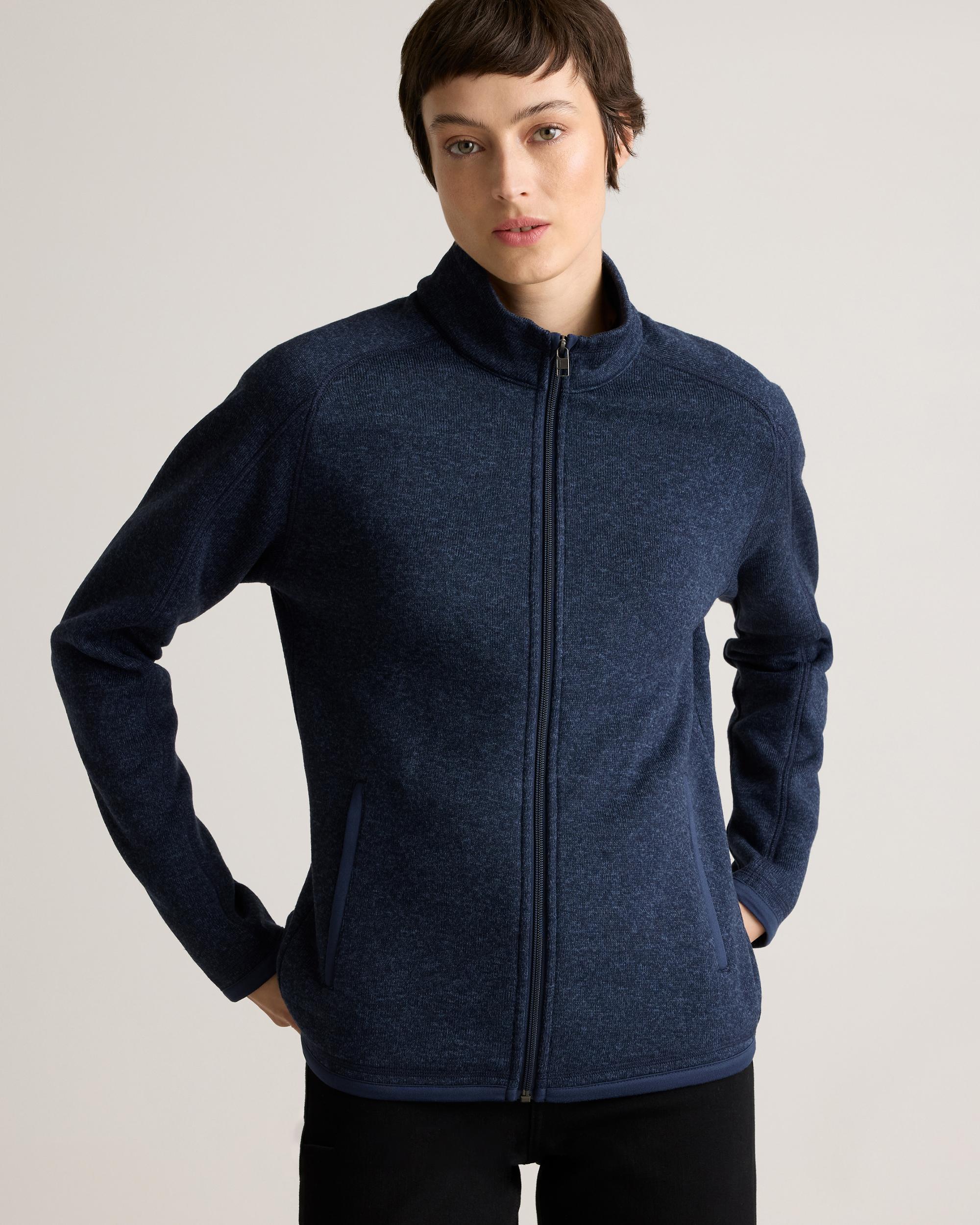 Quince | Women's Sweater-Knit Fleece Full-Zip Jacket Size XL, Recycled Polyester Product Image