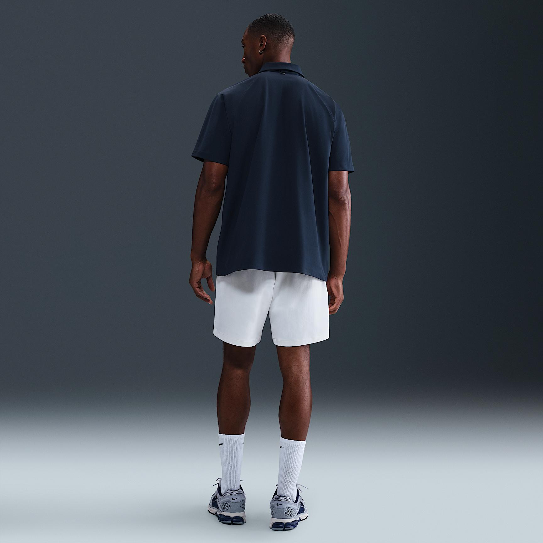 Nike Mens 24.7 PerfectStretch Dri-FIT Short-Sleeve Snap-Down Top | HQ6958-451 Product Image