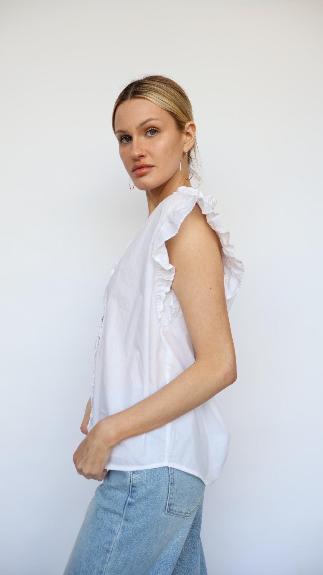 Ellie Ruffle Detail Top Product Image