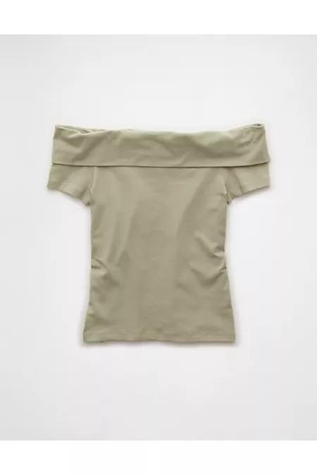 AE Off The Shoulder Foldover Top Women's Product Image