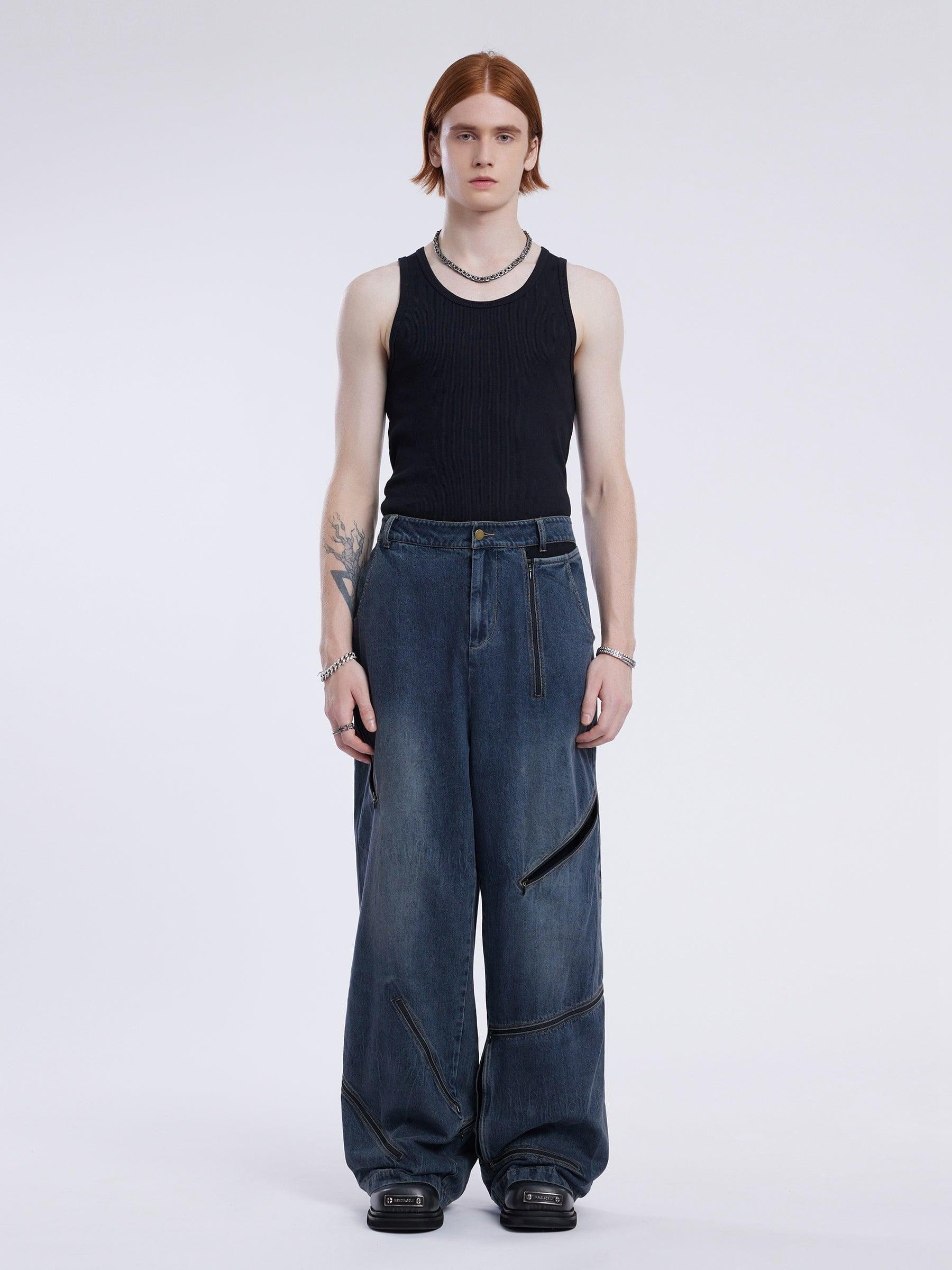 City Of Love Zip Up Jeans Product Image