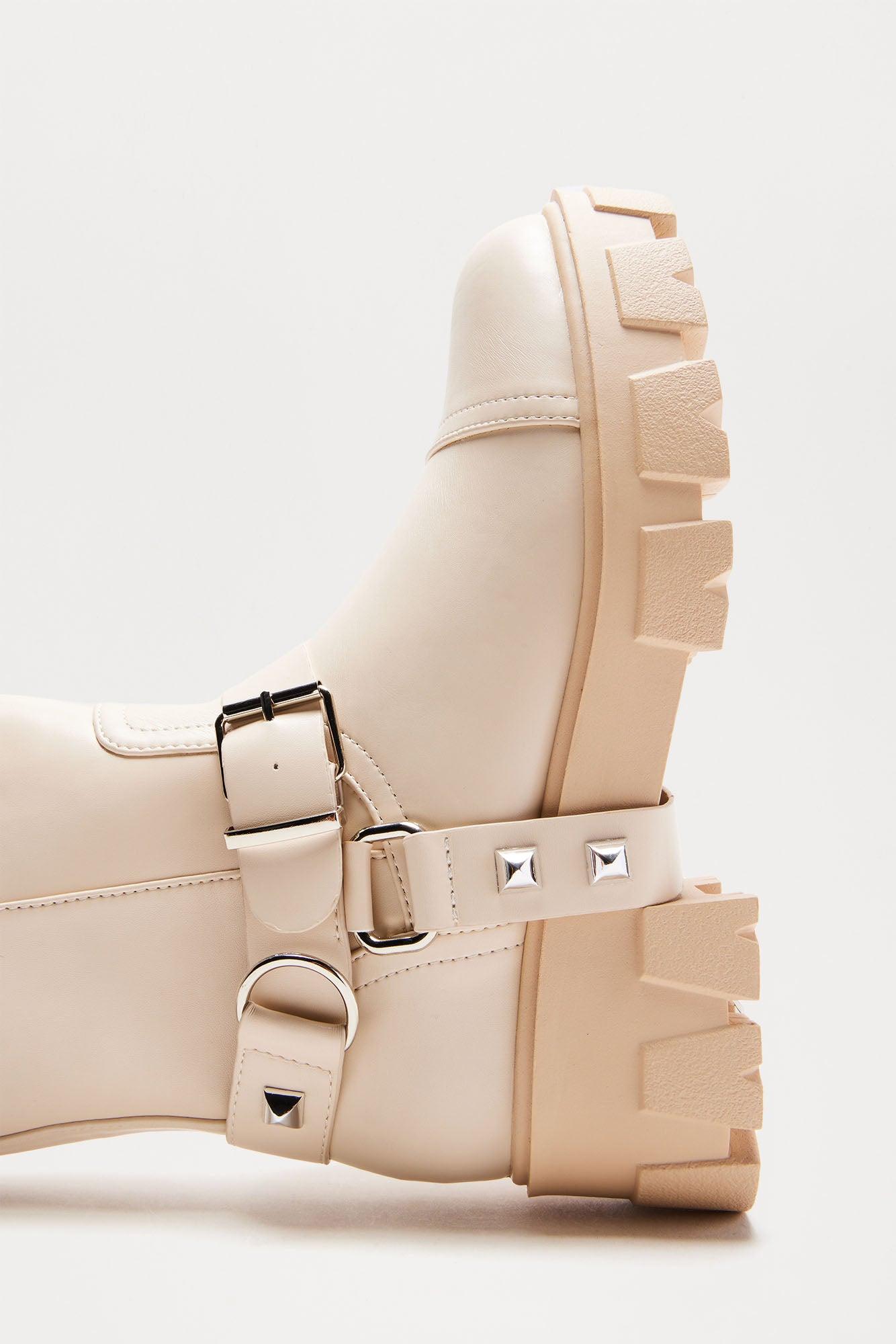 Logan Moto Booties - Cream Product Image