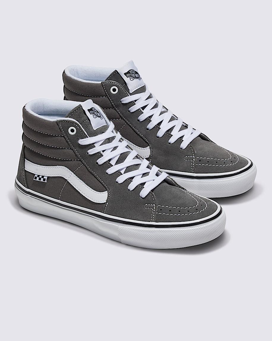 Skate Sk8-Hi Shoe in Pewter Grey / White| Vans US Product Image
