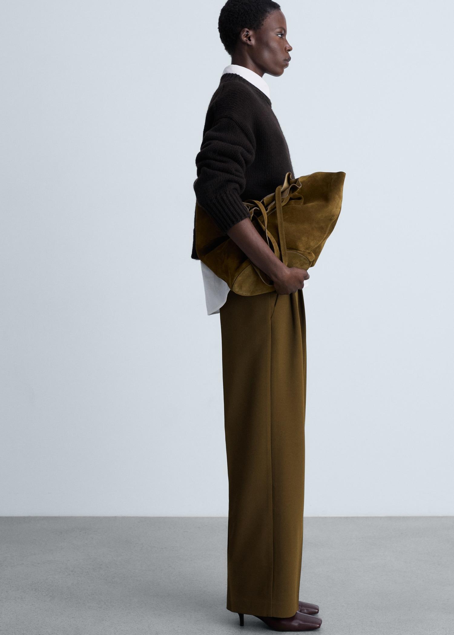 V-neck knit sweater - Women | MANGO USA Product Image