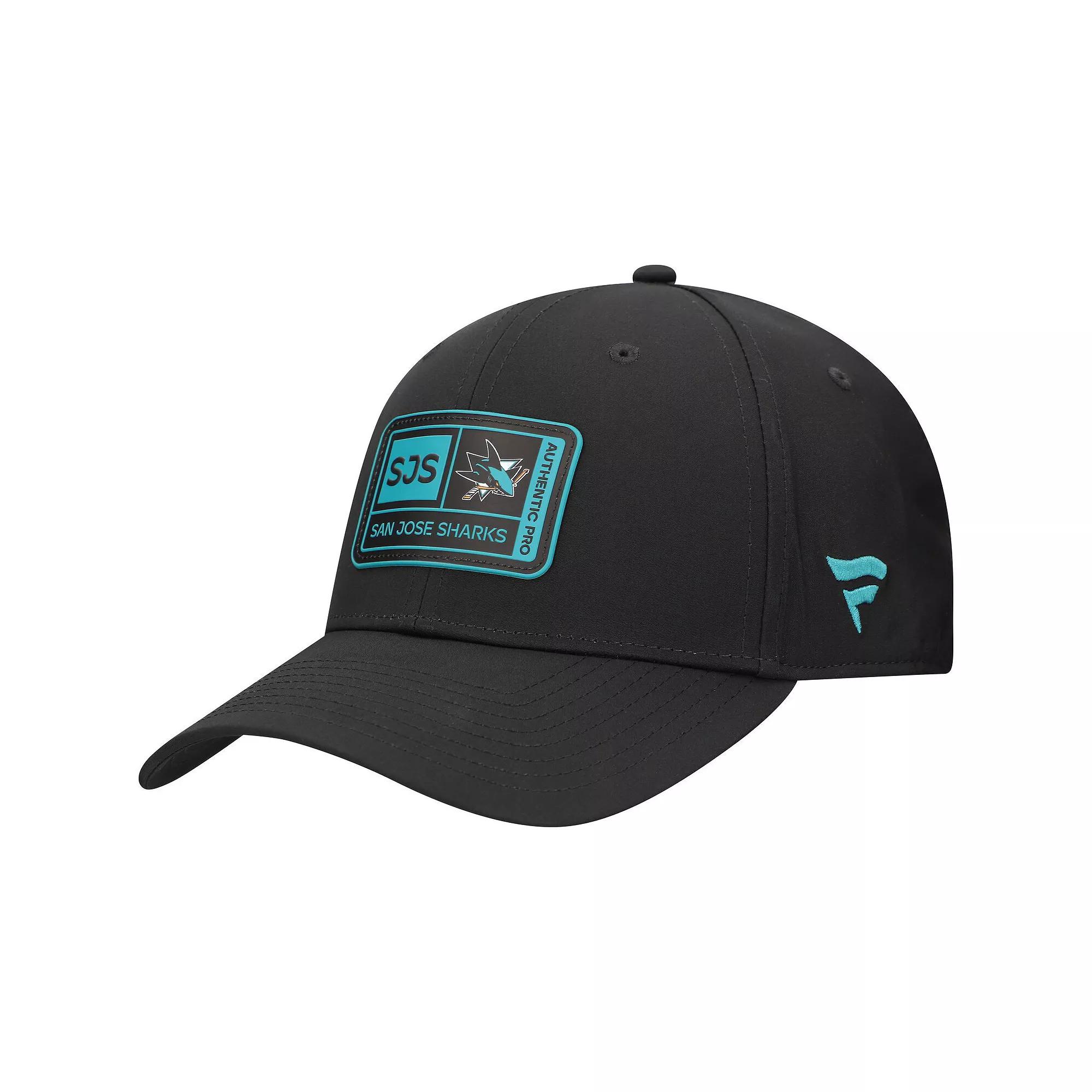 Men's Fanatics Black San Jose Sharks Training Camp Fitted Hat,  Product Image
