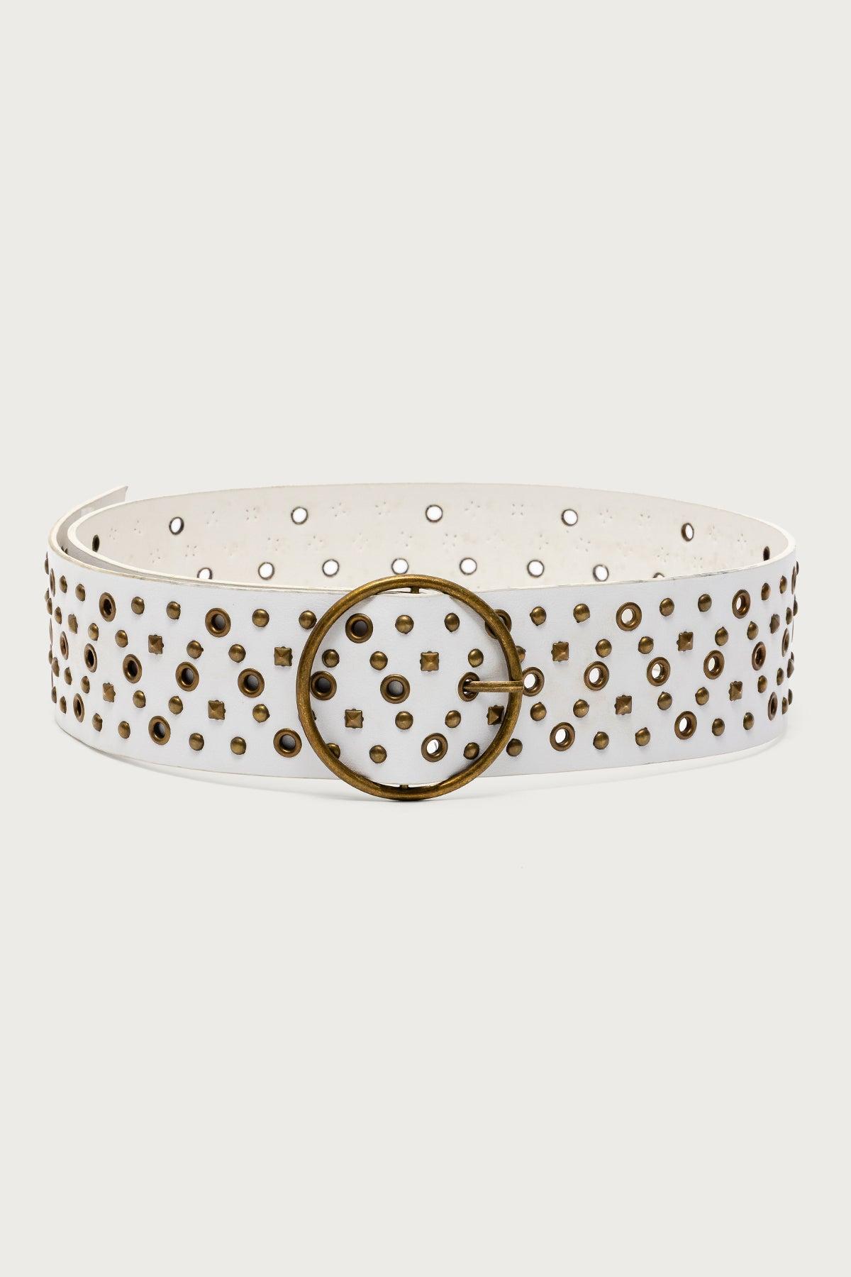 Stud & Grommet Faux Leather Belt Product Image