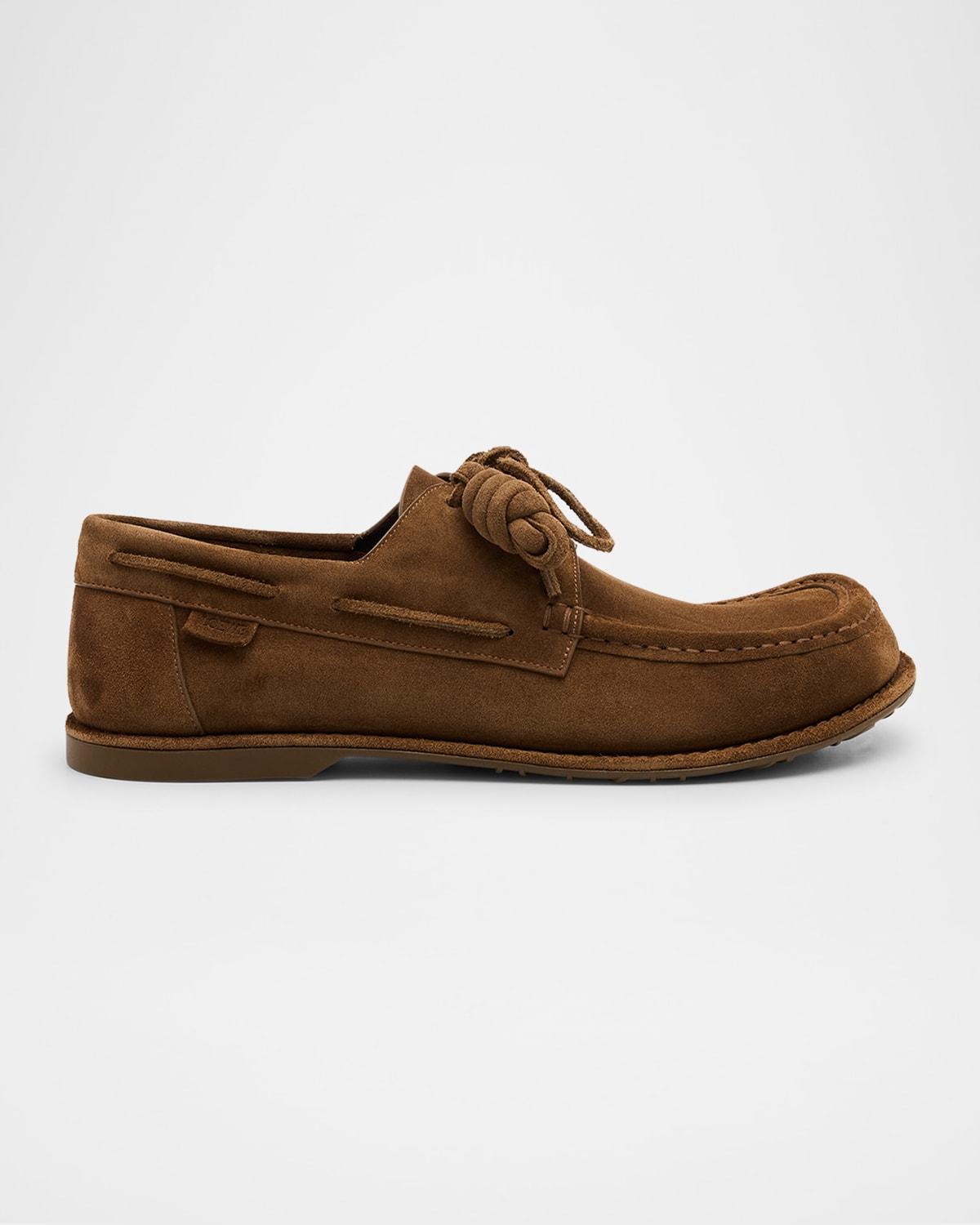 Men's Campo Suede Flamenco-Knot Boat Shoes Product Image