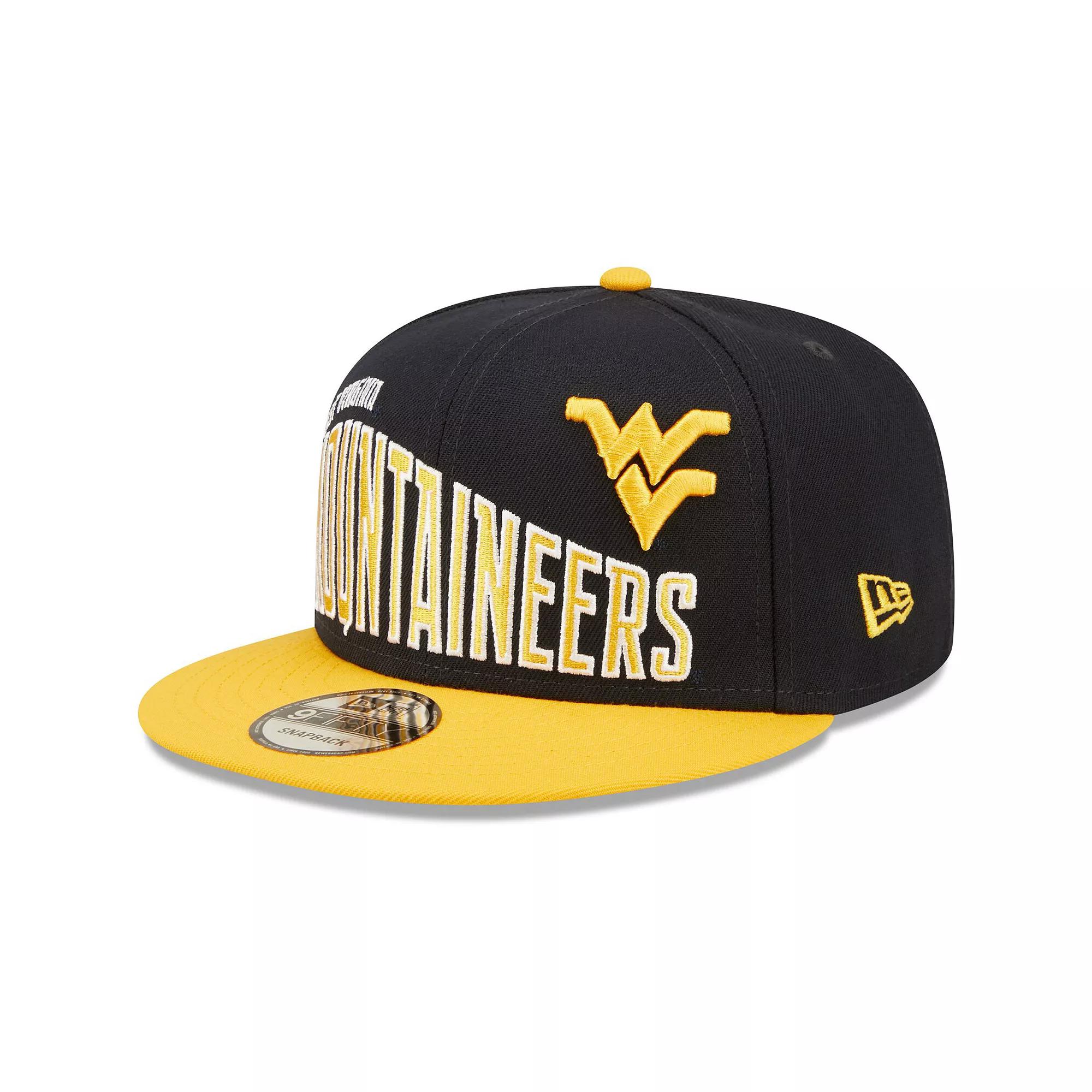 Men's New Era Navy West Virginia Mountaineers Two-Tone Vintage Wave 9FIFTY Snapback Hat, Blue Product Image