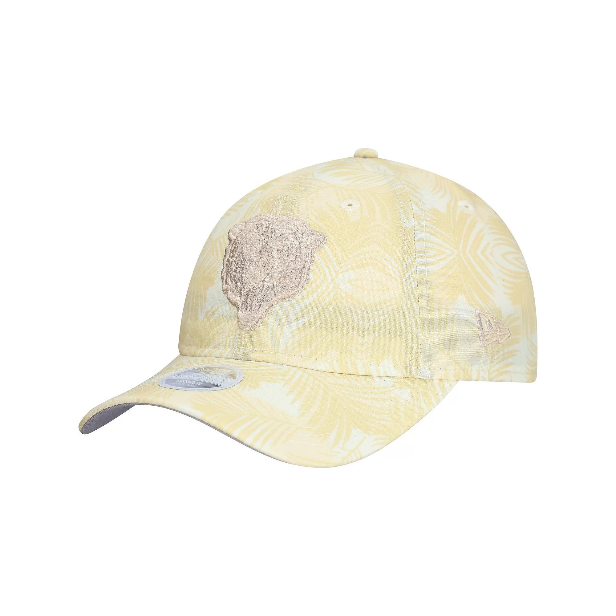 Women's New Era Cream Chicago Bears Frond 9TWENTY Adjustable Hat, Beige Product Image