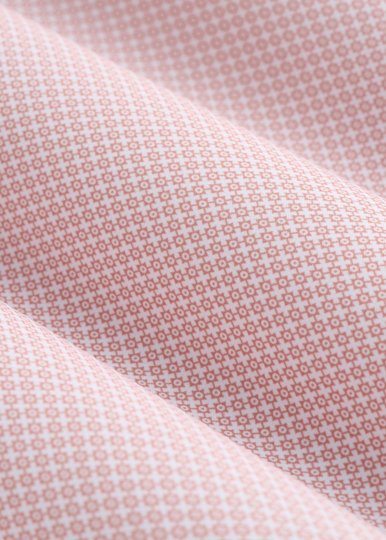 Traveler Stretch Dress Shirt for Tall Men in Light Orange Geometric Male Product Image