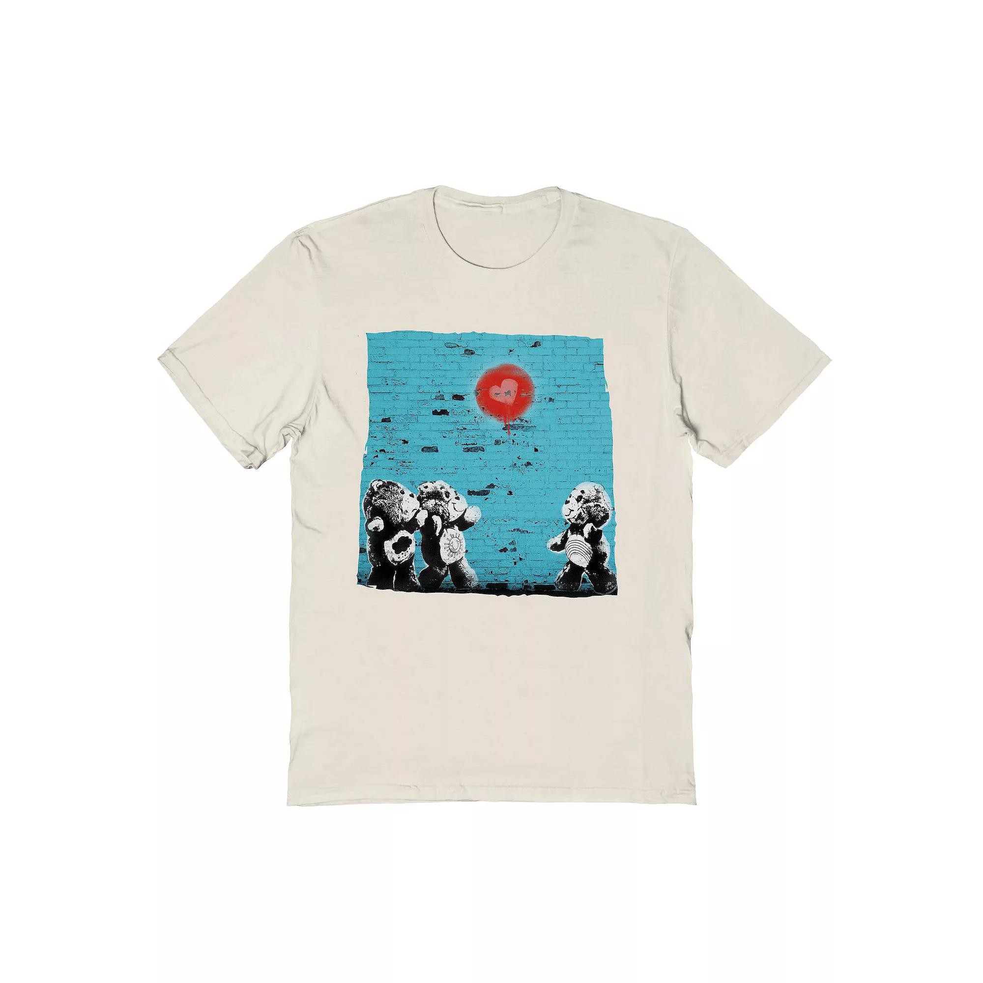 Men's Care Bears Love Heart Wall Valentine's Day Graphic Tee, Adult Unisex,  Product Image