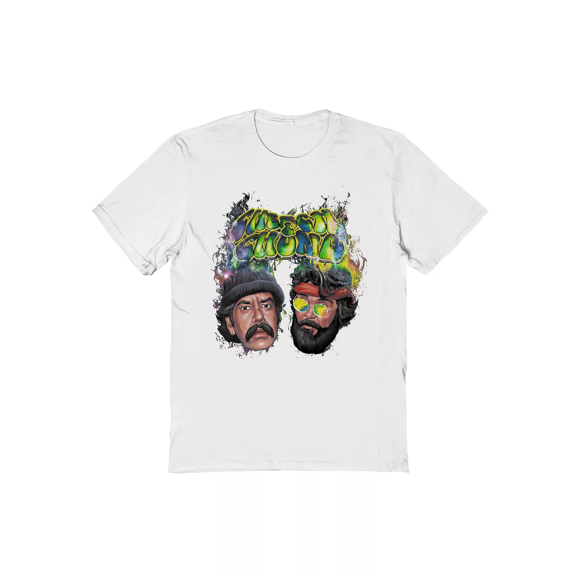 Men's Cheech & Chong Trippy Graphic Tee, Size: XXL, White Product Image