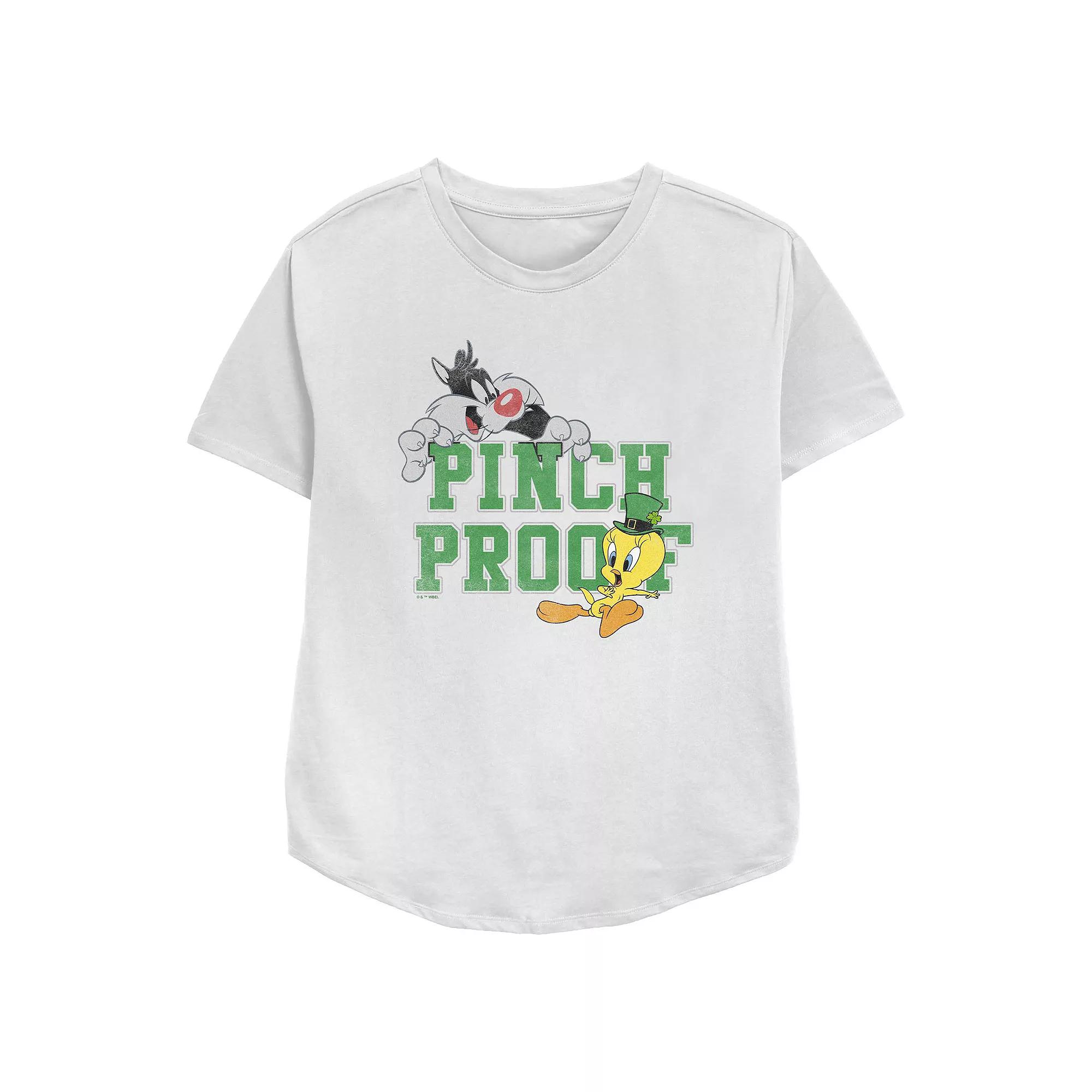 Women's Looney Tunes Sylvester And Tweety Bird Pinch Proof Relaxed Fit Graphic Tee,  Product Image