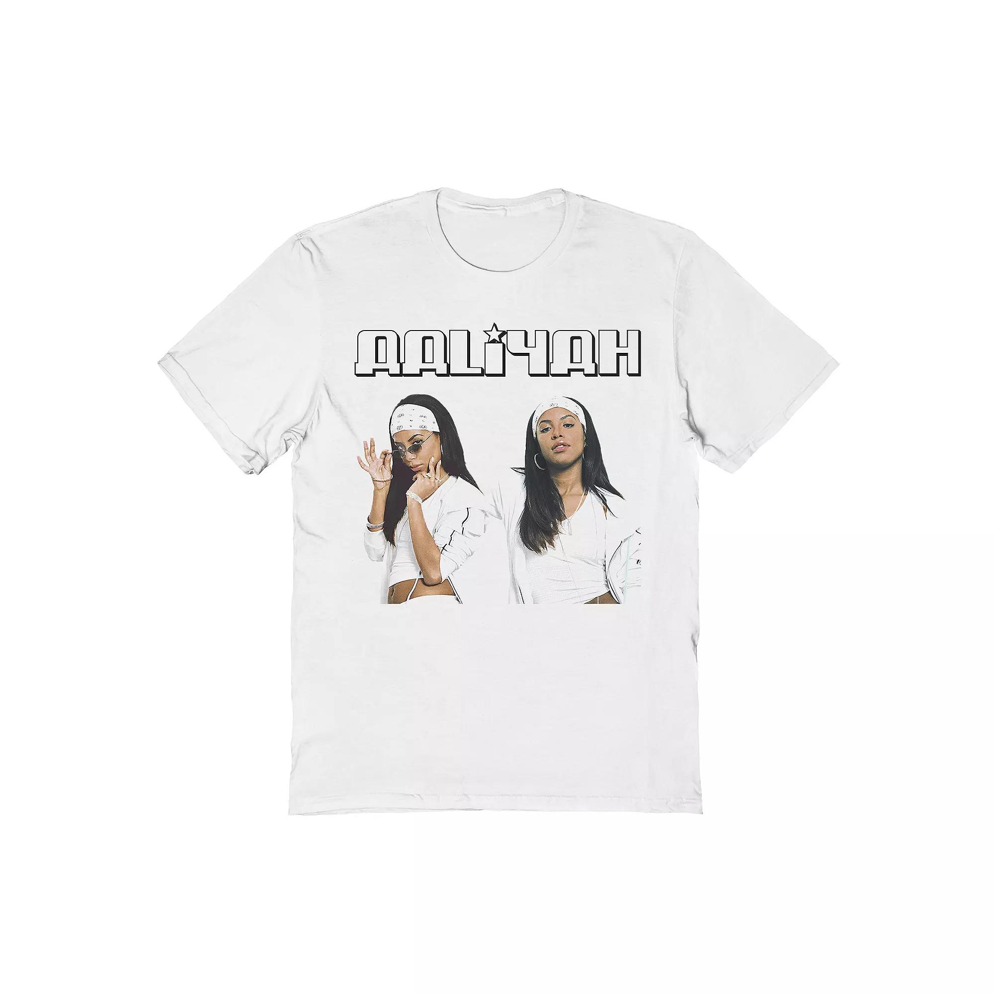 Men's Aaliyah Double Trouble Tee, Size: Small, White Product Image