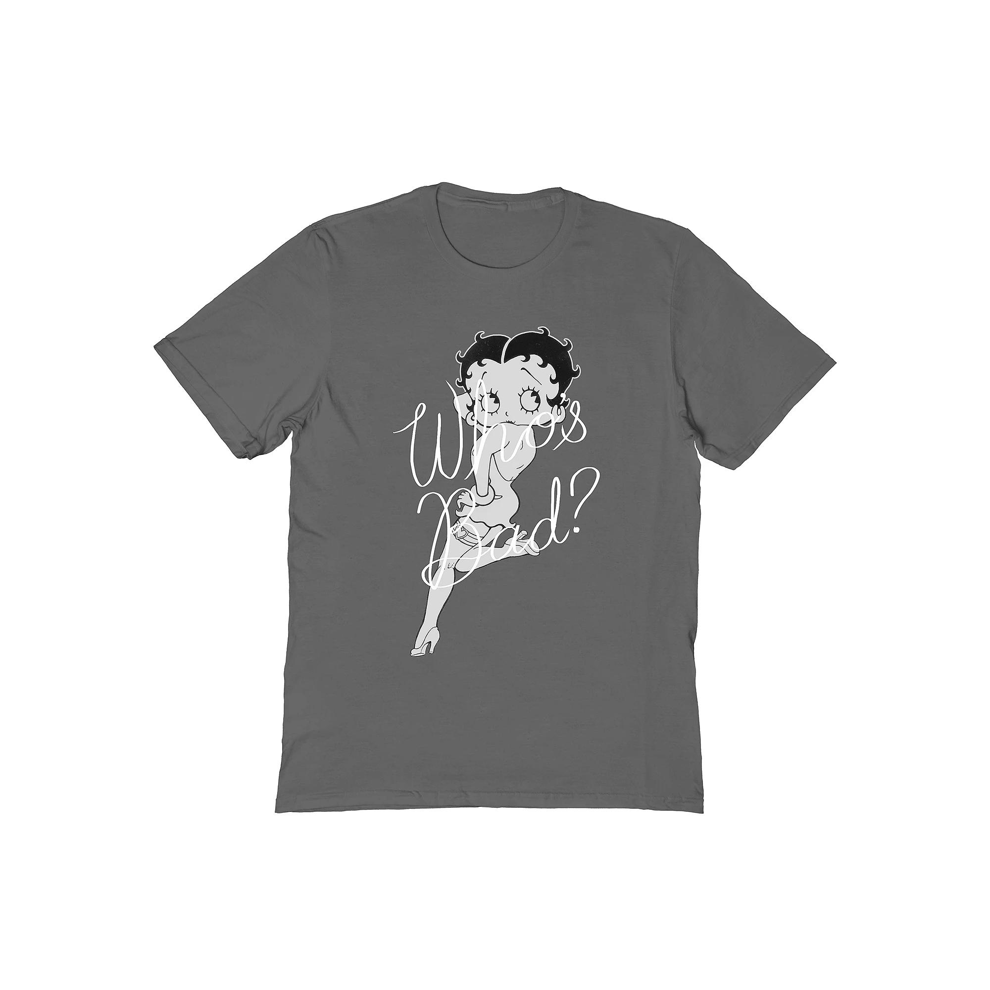 Men's Betty Boop T-Shirt, Size: Medium, Grey Product Image