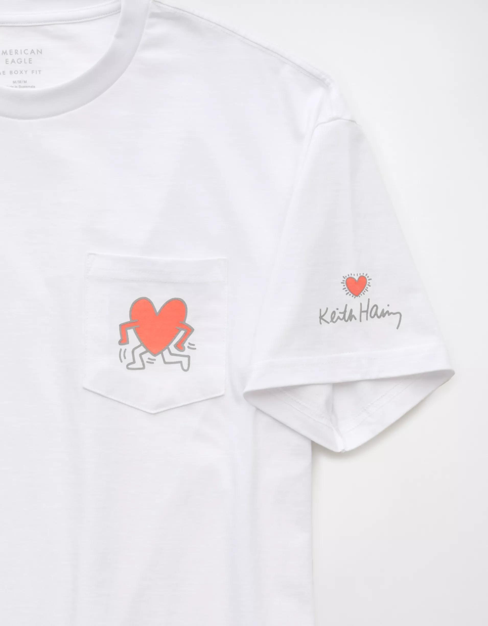 AE Boxy Keith Haring Graphic T-Shirt Product Image