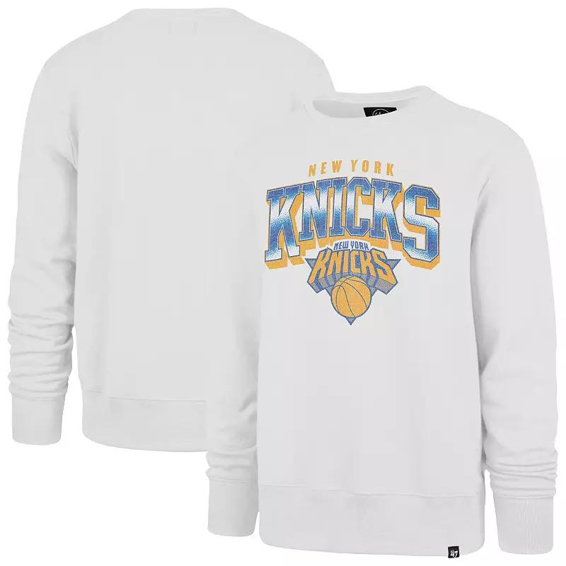 Men's '47 Cream New York Knicks Big & Tall Spotlight Headline Pullover Sweatshirt,  Product Image