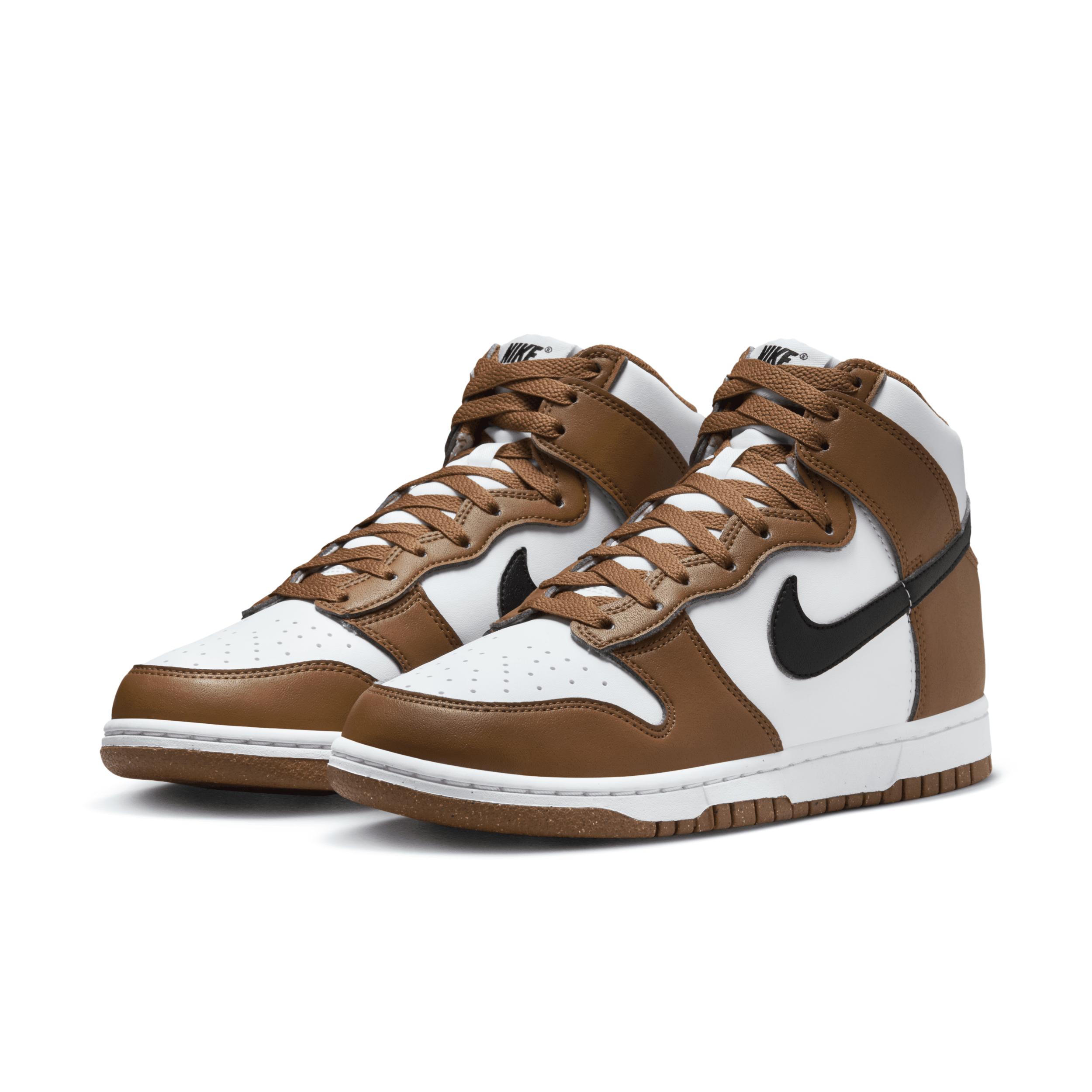 Nike Womens Nike Dunk High - Womens Shoes White/Black/Light British Tan Product Image