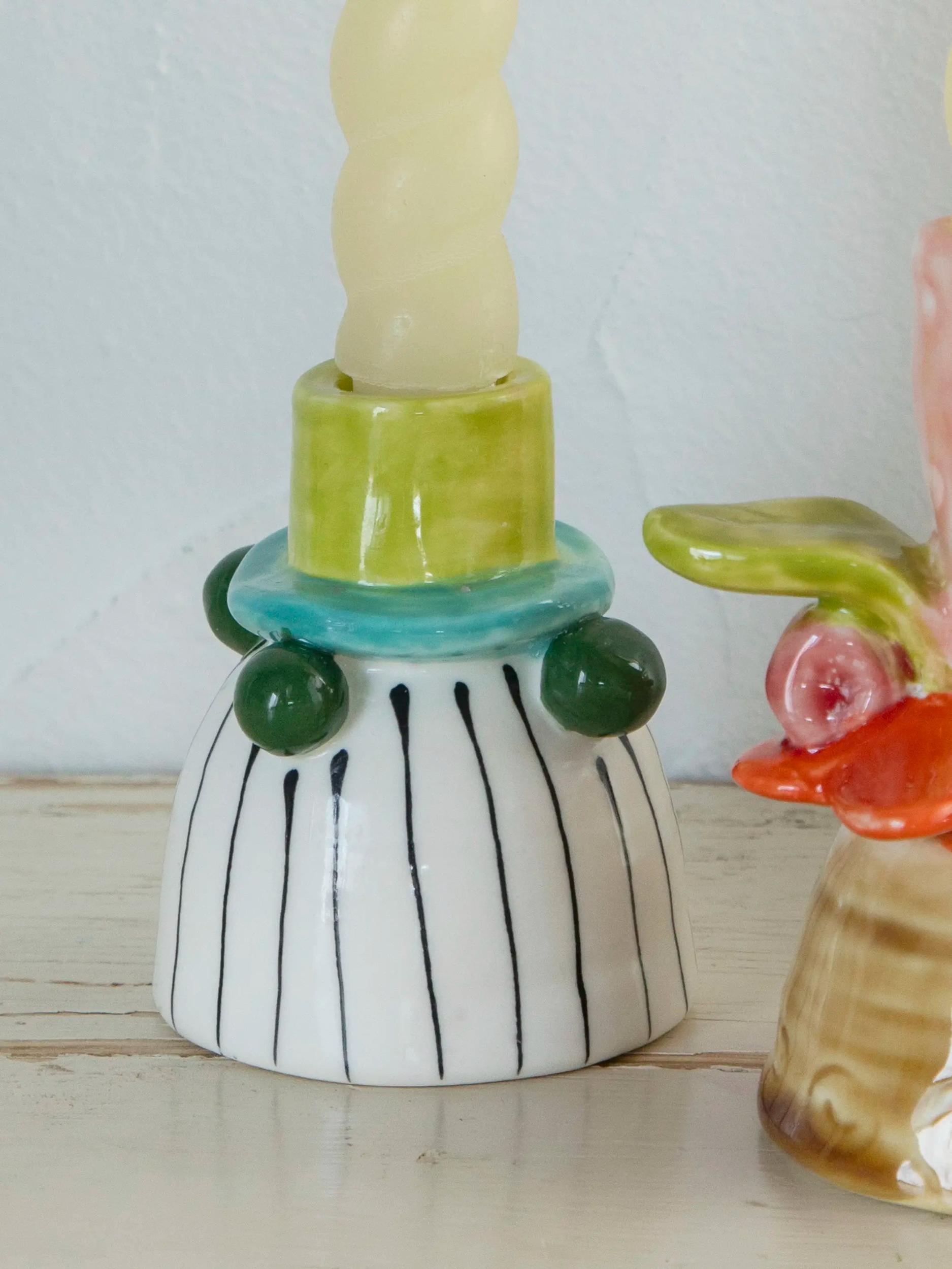 Stoneware Taper Candle Holder Product Image