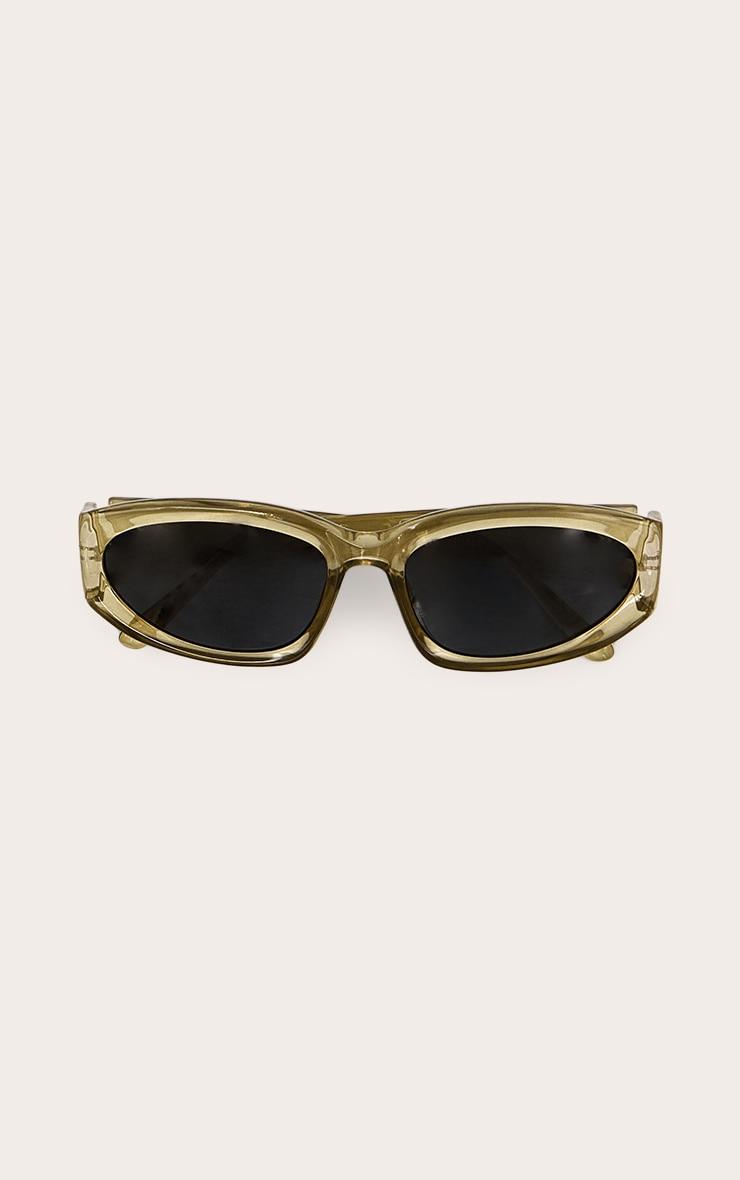 Butter Yellow Chunky Angled Sunglasses Product Image