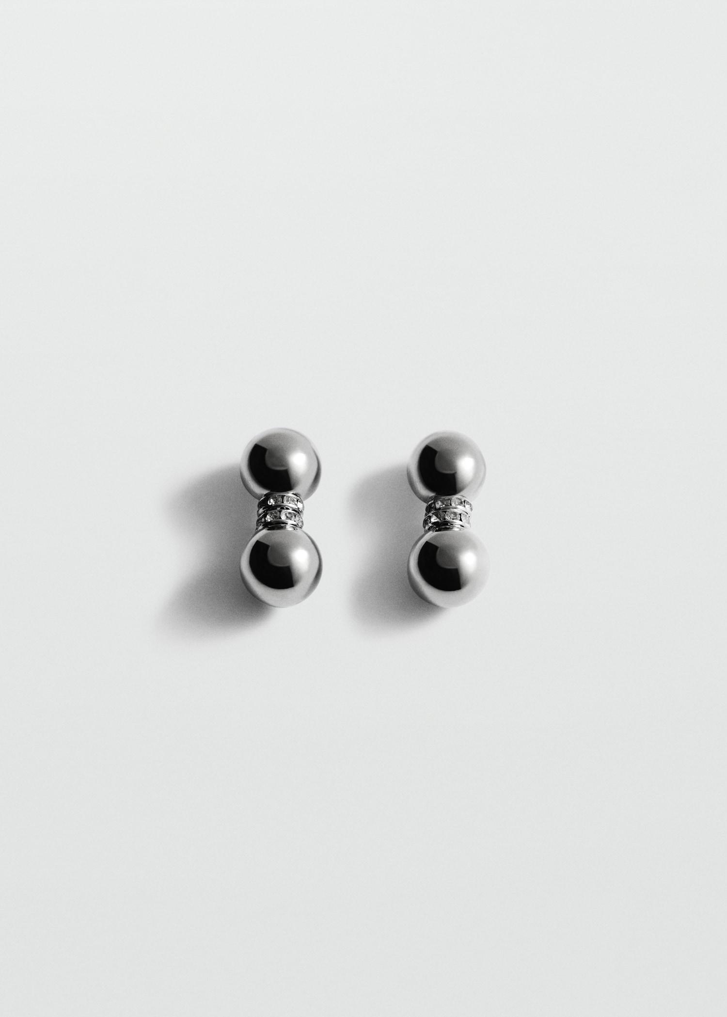 Earrings with combined crystals - Women | MANGO USA Product Image