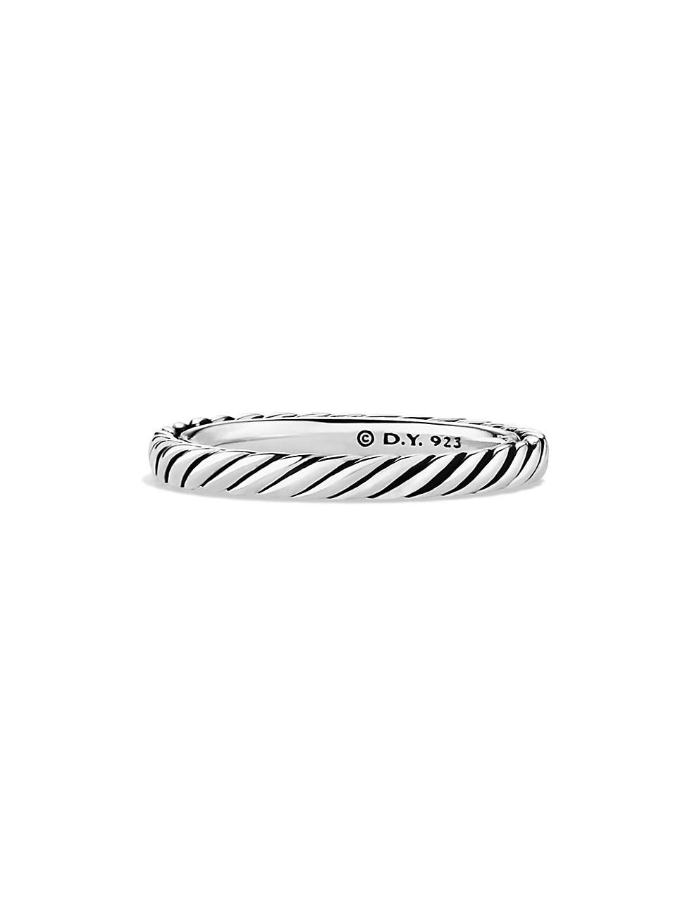 Cable Collectibles Band Ring in Silver, 3mm Product Image