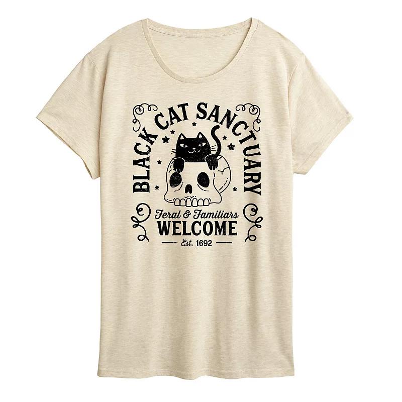 Women's Black Cat Sanctuary Graphic Tee,  Product Image