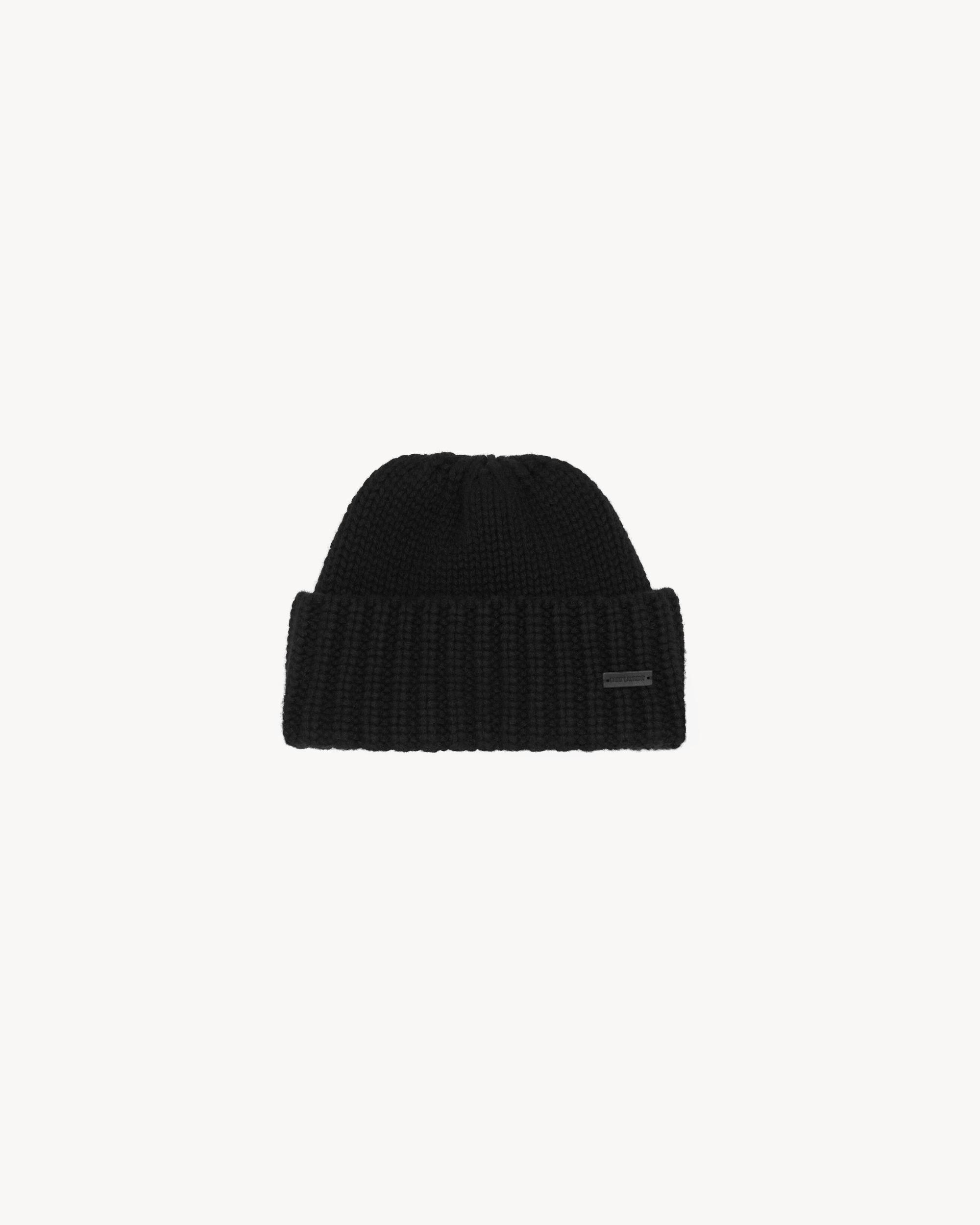 KNITTED CUFFED BEANIE IN CASHMERE  Product Image