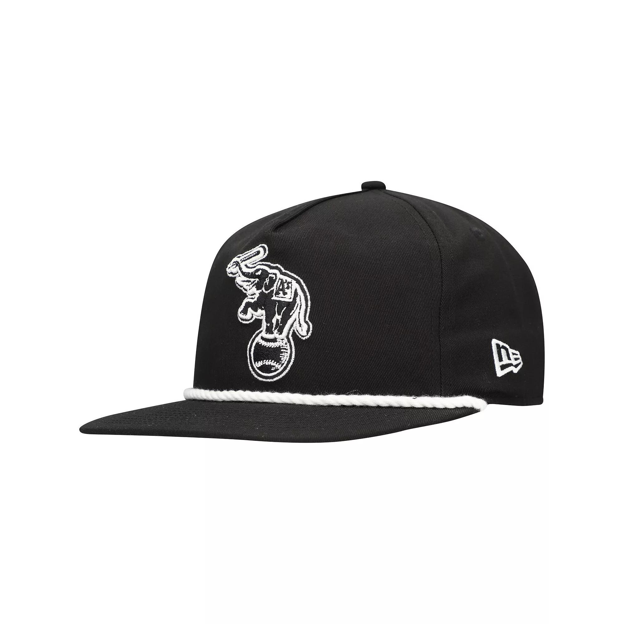 Men's New Era Black Oakland Athletics Golfer Snapback Hat Product Image