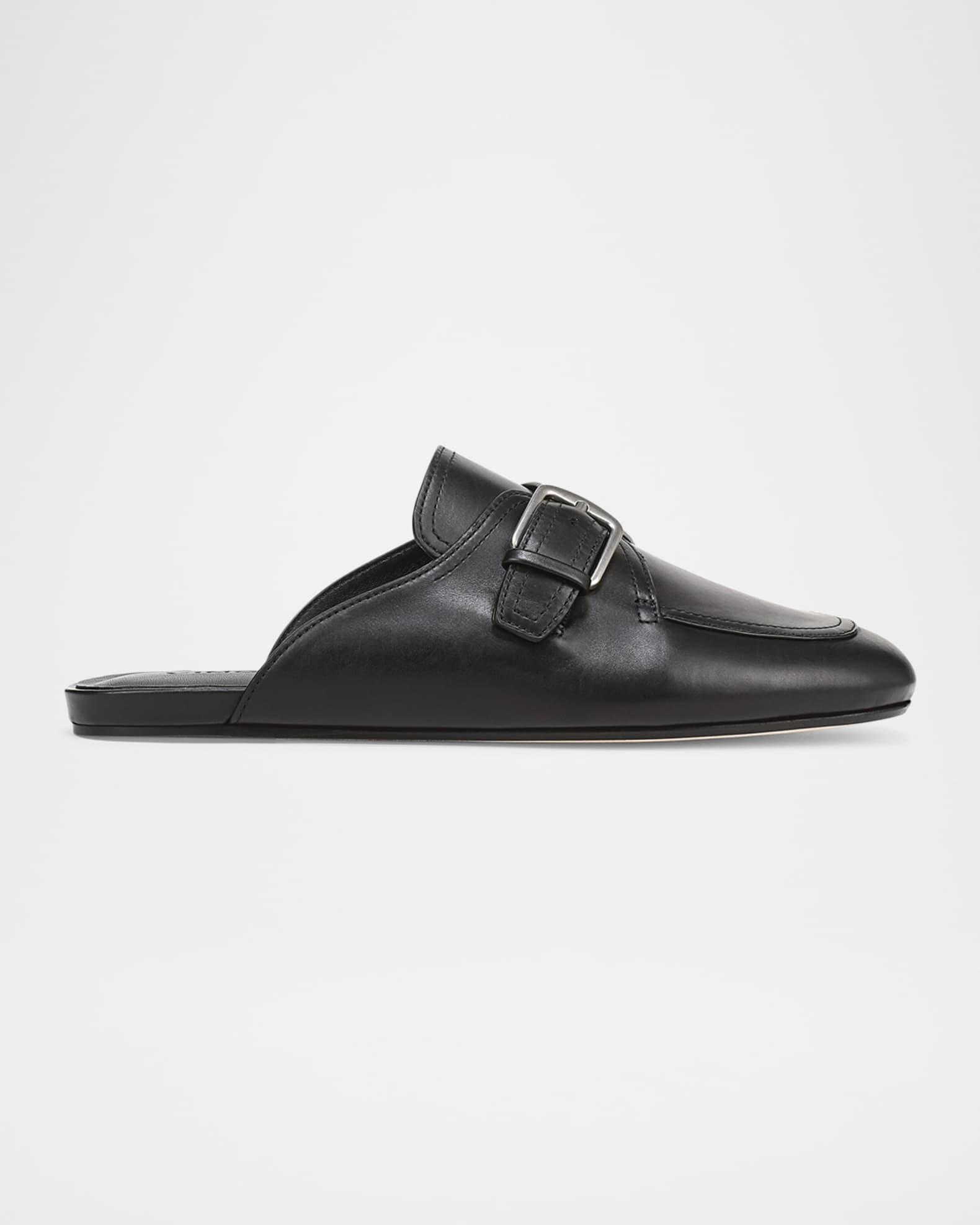 Minetta Leather Buckle Mules Product Image