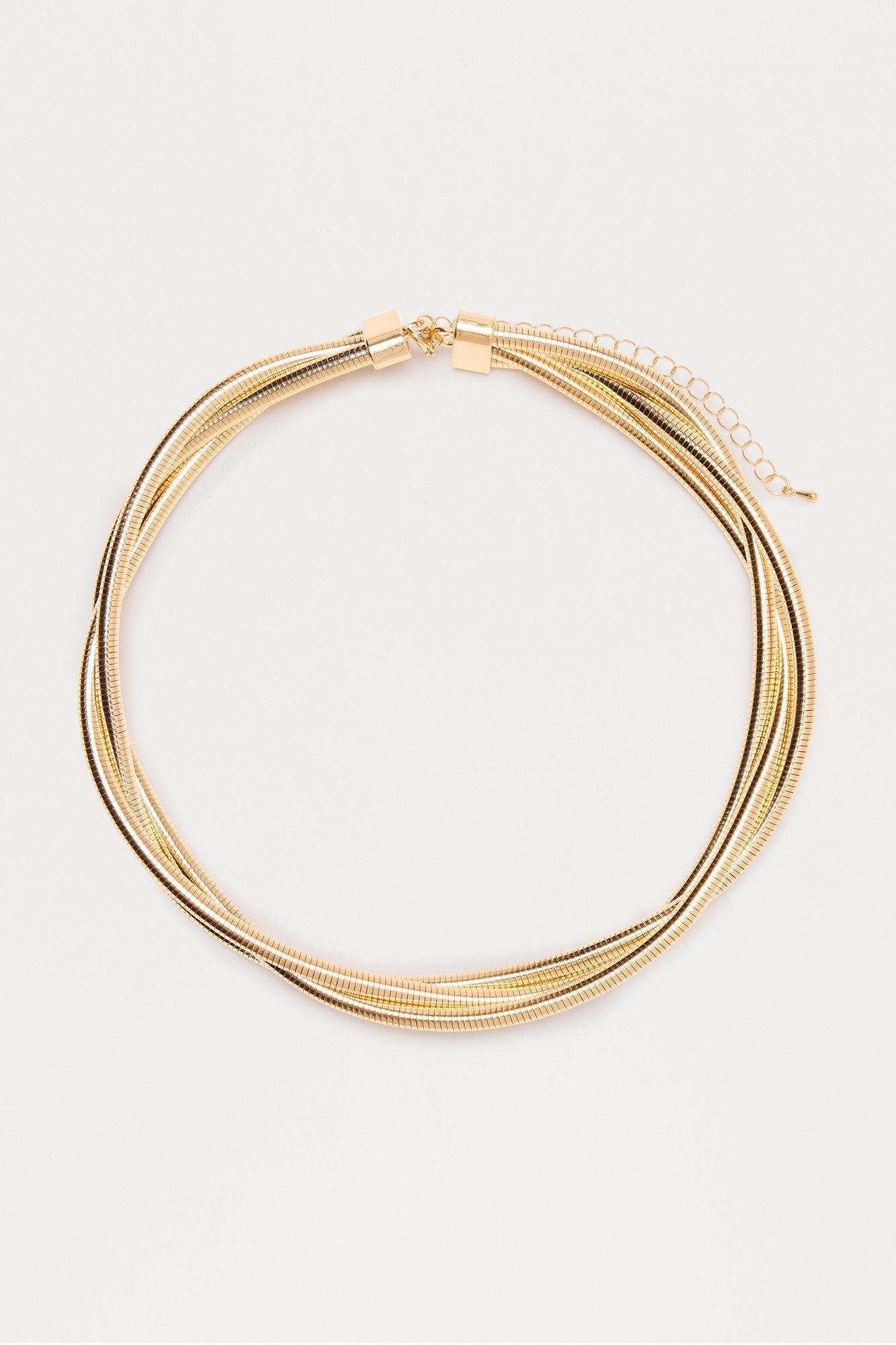 Mallory Layered Choker Necklace - Gold Female Product Image